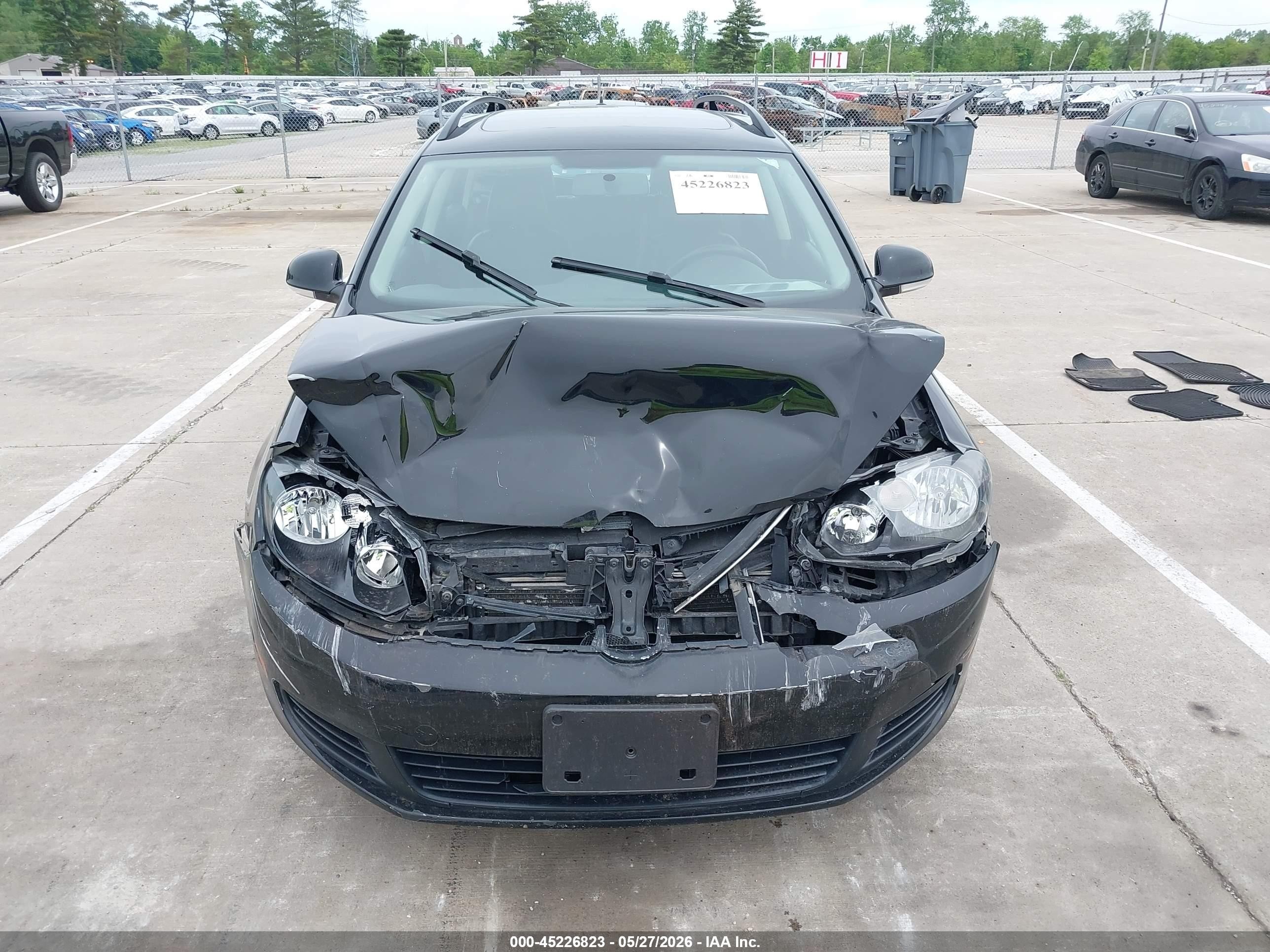 2014 Volkswagen Jetta Sportwagen 2.0l Tdi Black vin: 3VWPL7AJ4EM608868