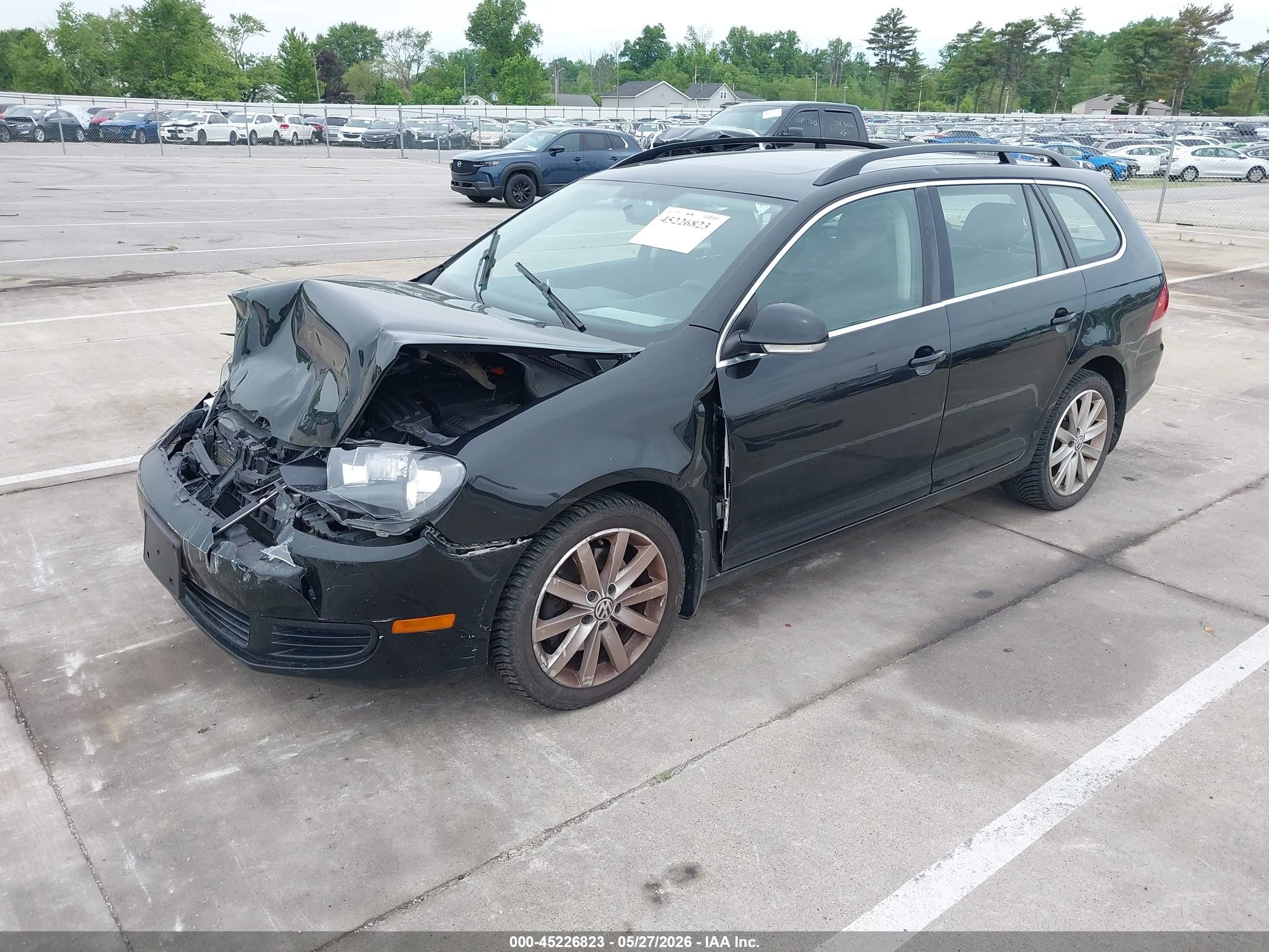 2014 Volkswagen Jetta Sportwagen 2.0l Tdi Black vin: 3VWPL7AJ4EM608868