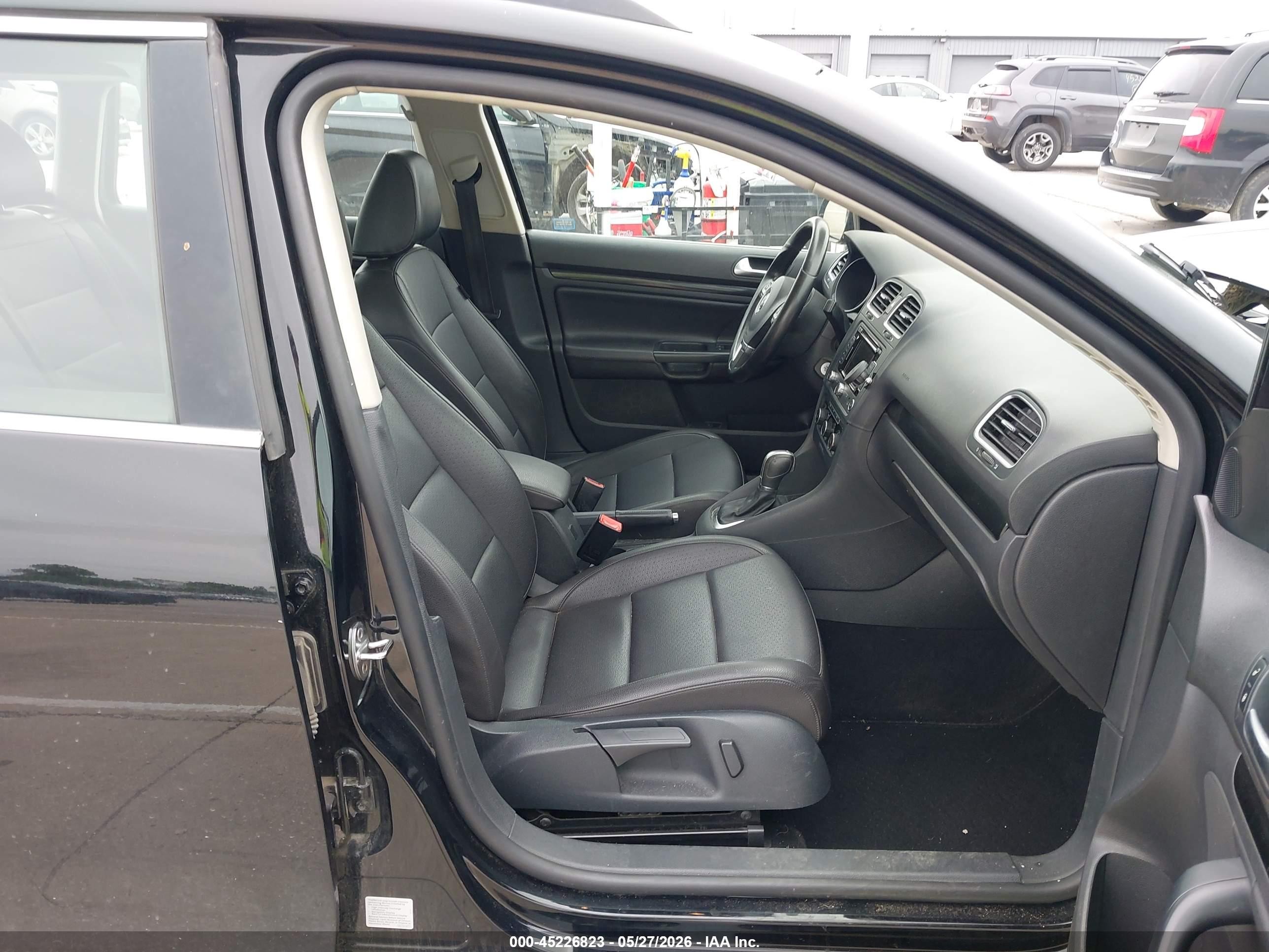 2014 Volkswagen Jetta Sportwagen 2.0l Tdi Black vin: 3VWPL7AJ4EM608868