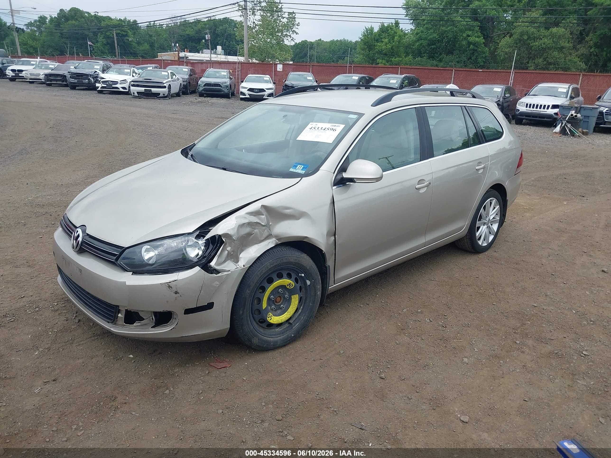 2014 Volkswagen Jetta Sportwagen 2.0l Tdi Beige vin: 3VWPL7AJ4EM611124