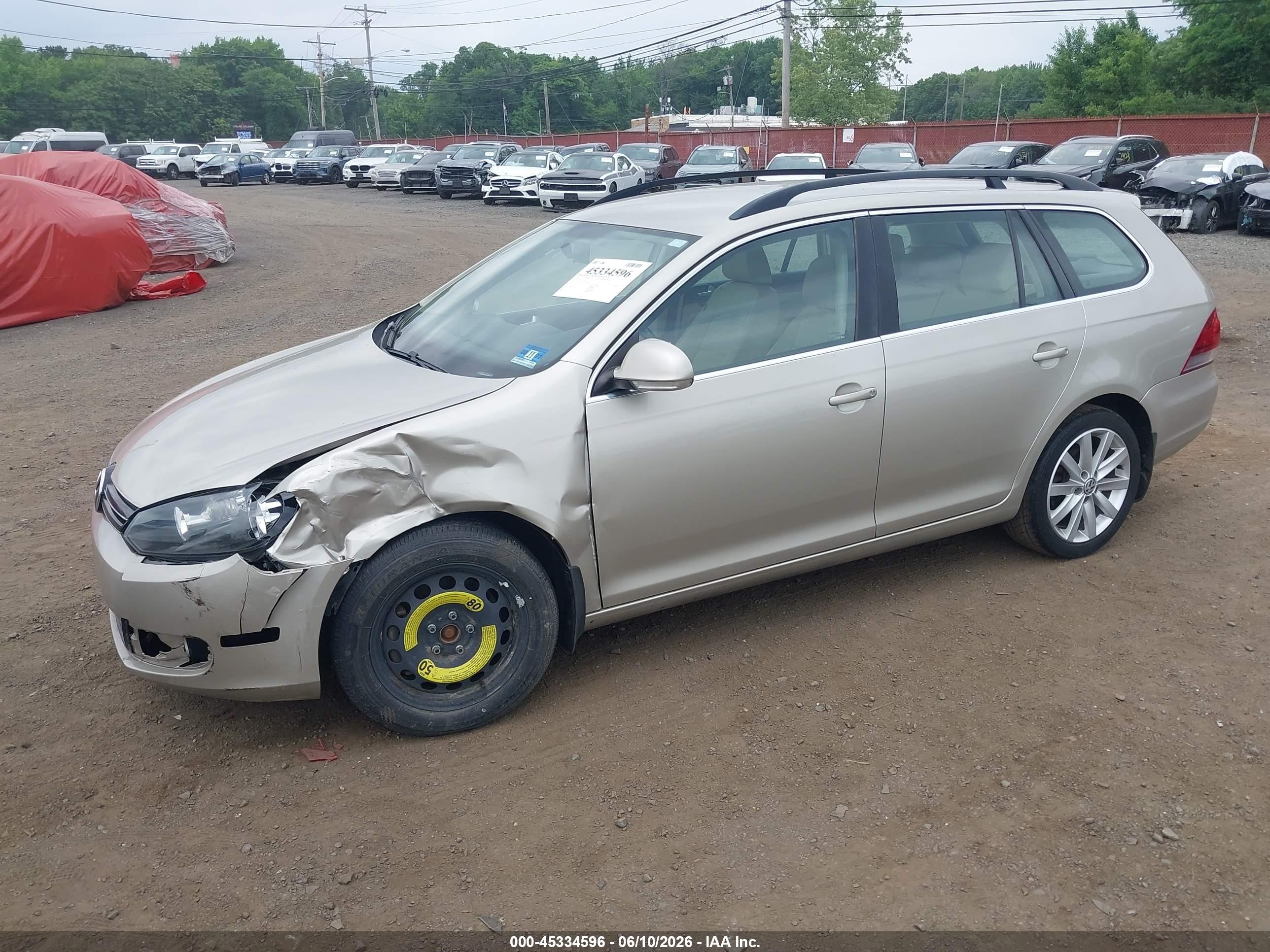 2014 Volkswagen Jetta Sportwagen 2.0l Tdi Beige vin: 3VWPL7AJ4EM611124