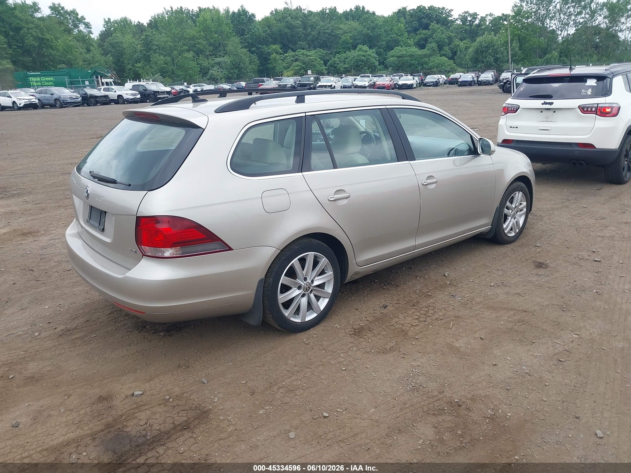 2014 Volkswagen Jetta Sportwagen 2.0l Tdi Beige vin: 3VWPL7AJ4EM611124