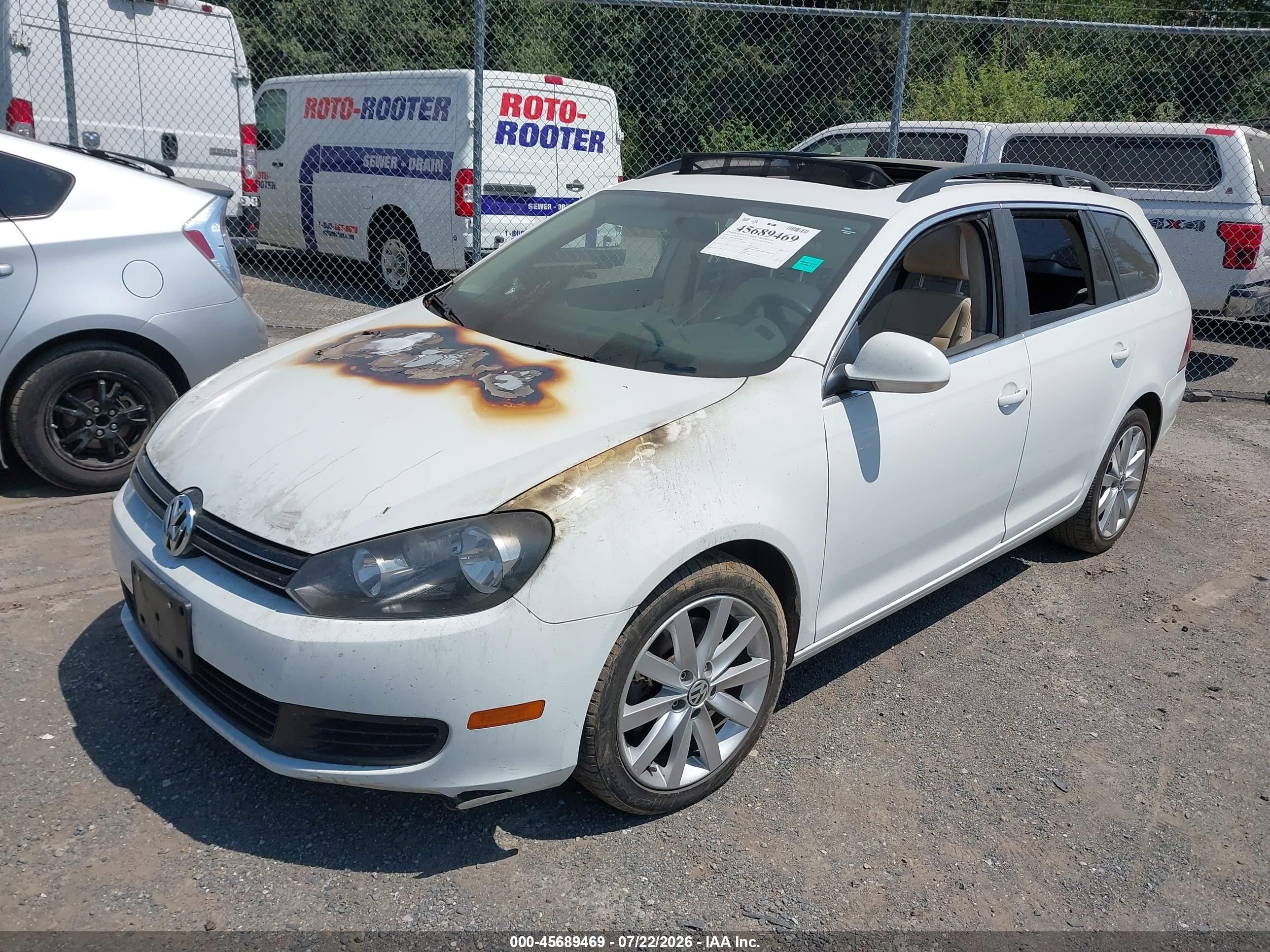 2014 Volkswagen Jetta Sportwagen 2.0l Tdi White vin: 3VWPL7AJ4EM624987