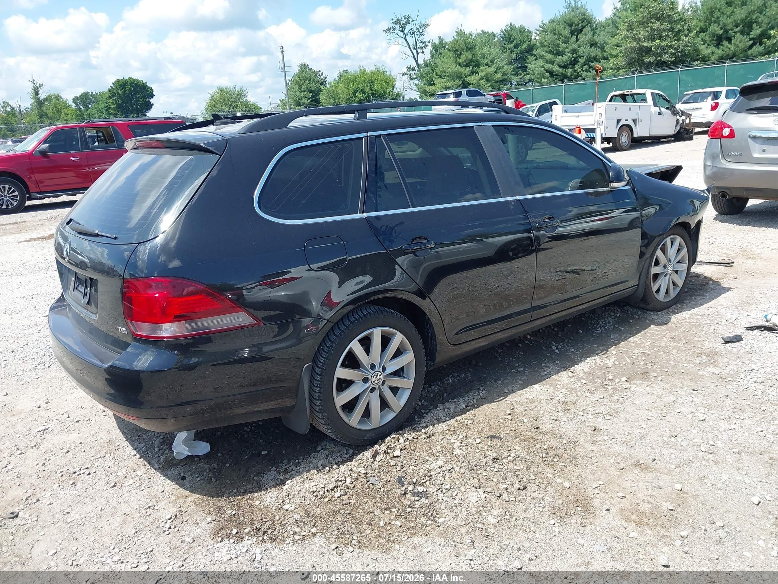2014 Volkswagen Jetta Sportwagen 2.0l Tdi Black vin: 3VWPL7AJ4EM625170