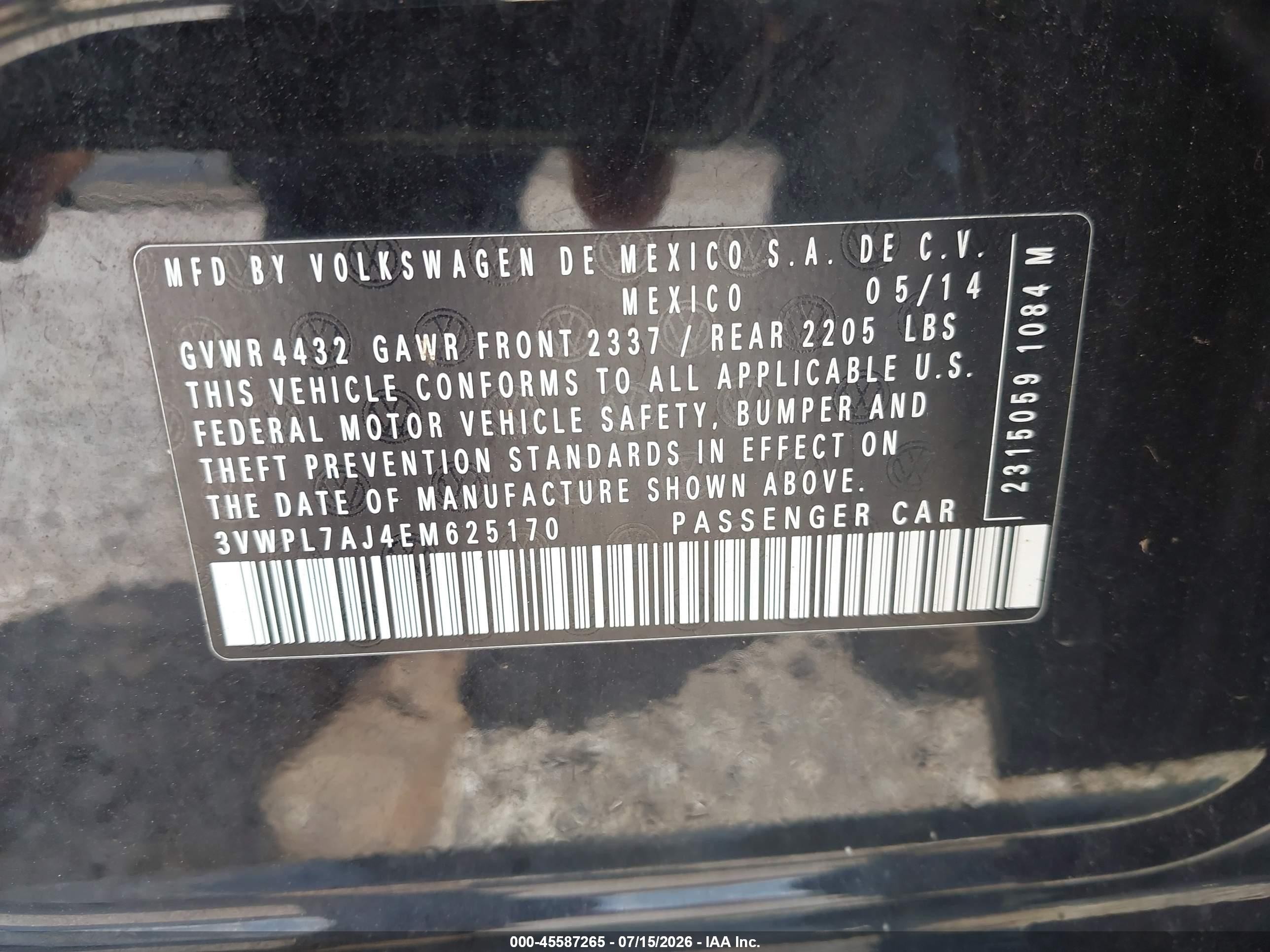 2014 Volkswagen Jetta Sportwagen 2.0l Tdi Black vin: 3VWPL7AJ4EM625170