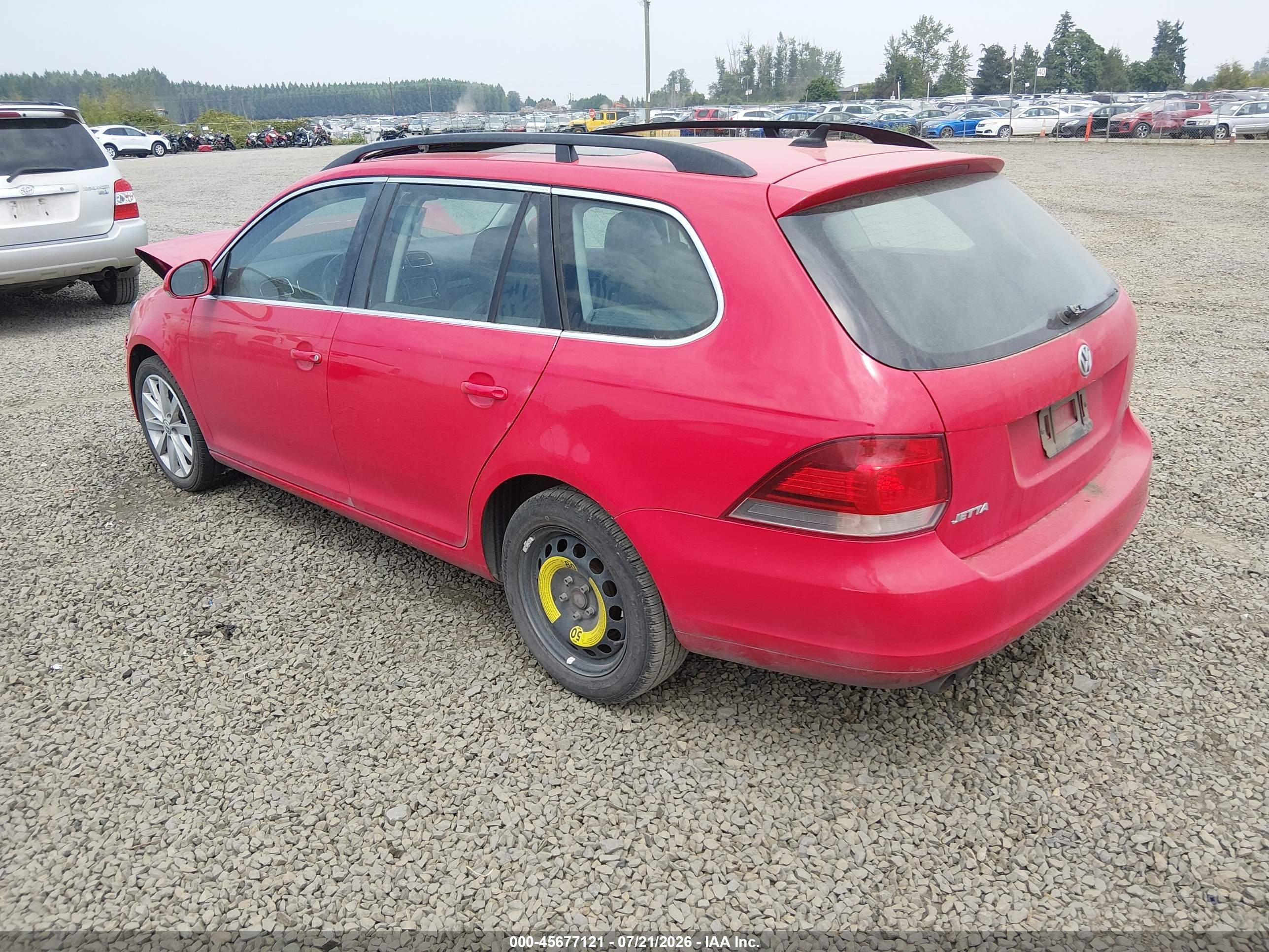 2014 Volkswagen Jetta Sportwagen 2.0l Tdi Red vin: 3VWPL7AJ4EM625489