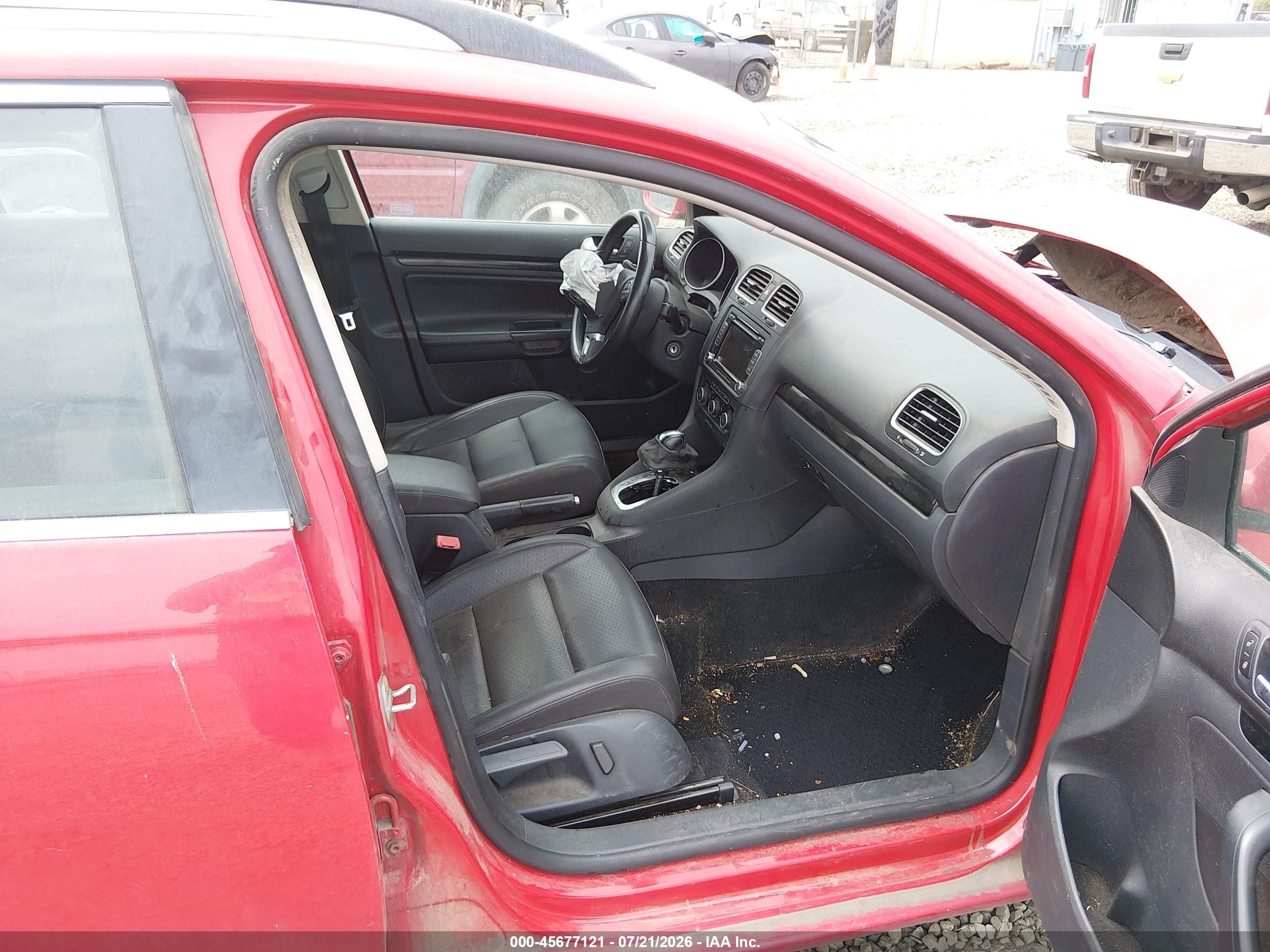 2014 Volkswagen Jetta Sportwagen 2.0l Tdi Red vin: 3VWPL7AJ4EM625489