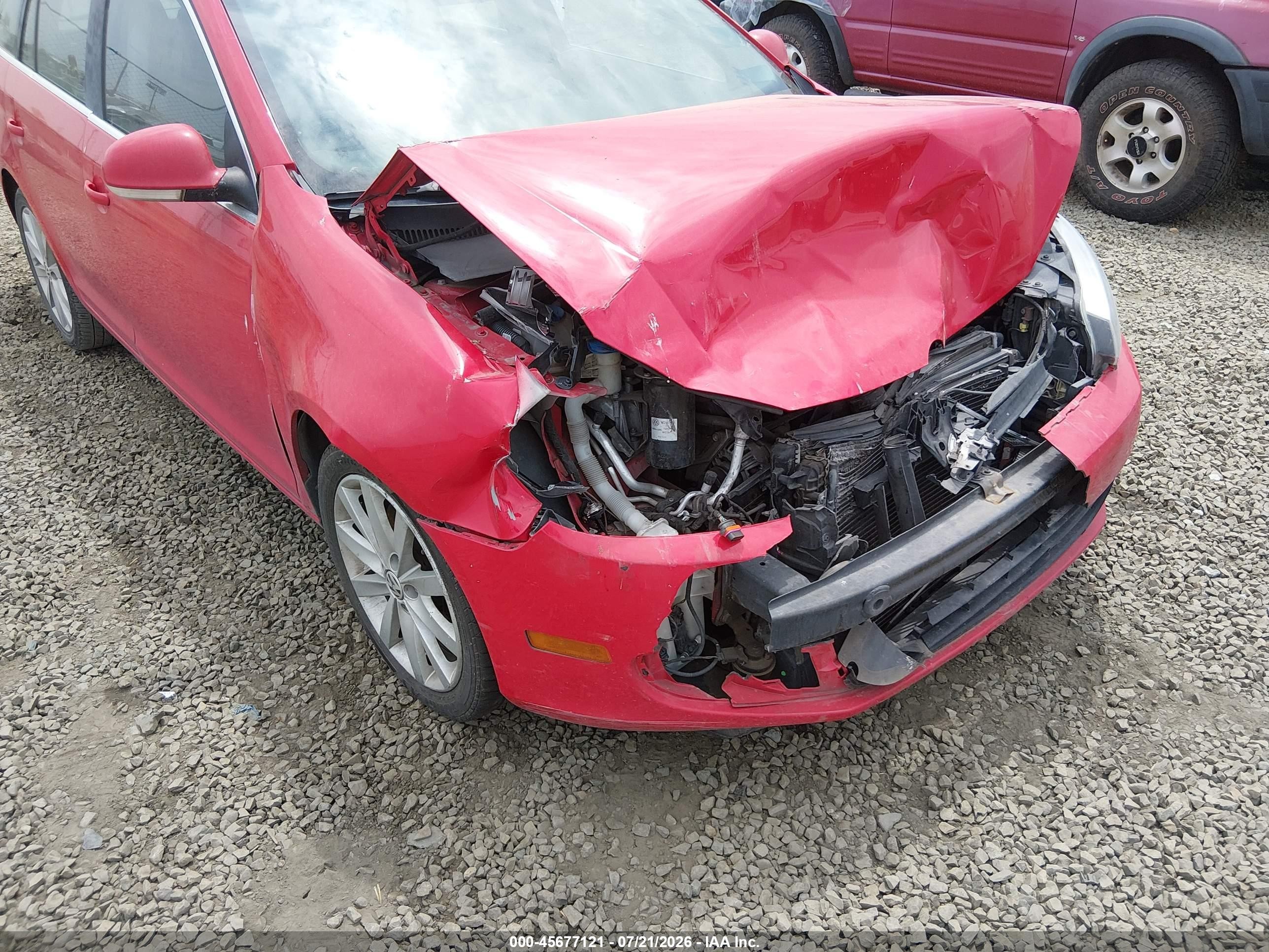 2014 Volkswagen Jetta Sportwagen 2.0l Tdi Red vin: 3VWPL7AJ4EM625489