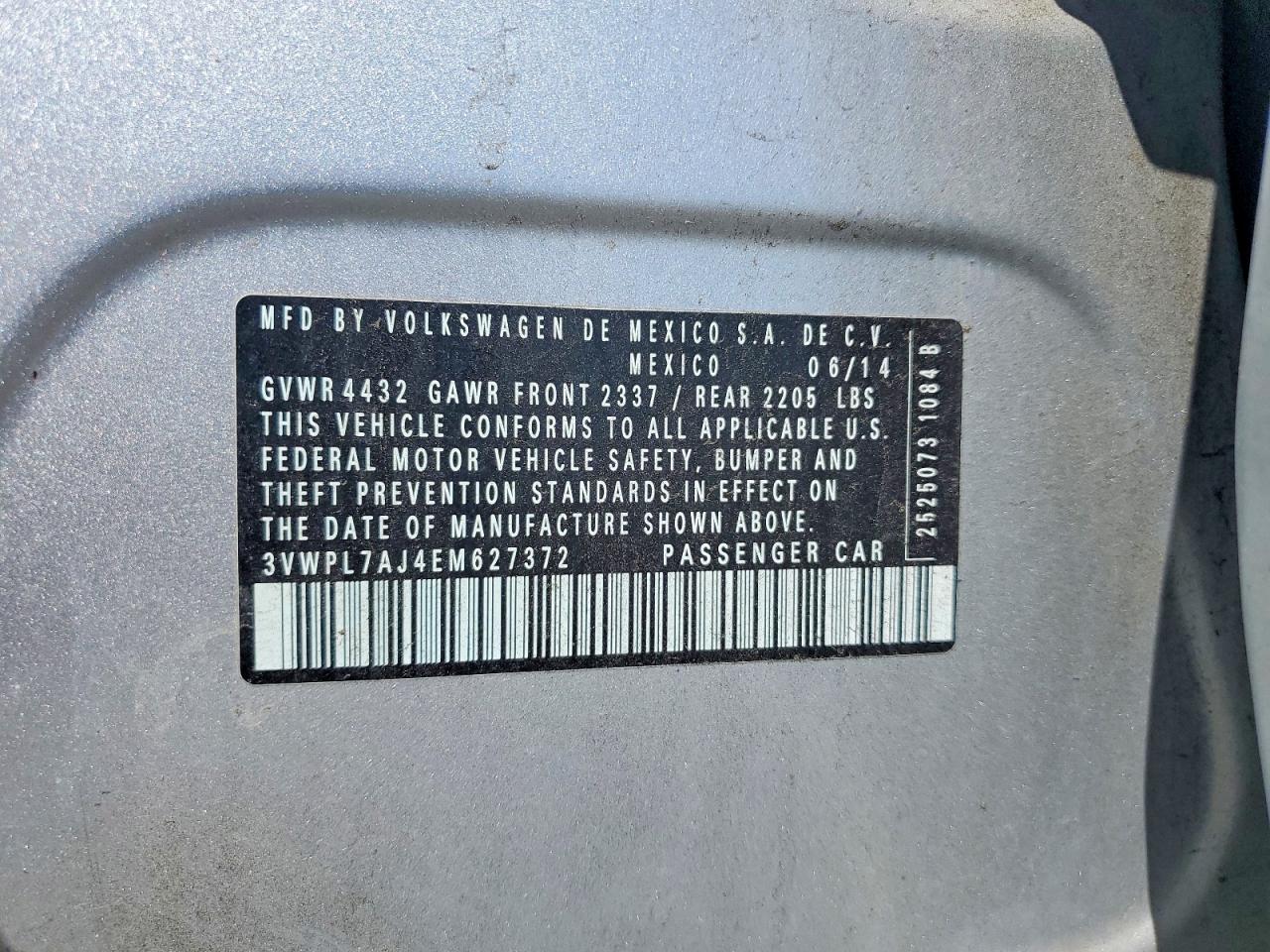 2014 Volkswagen Jetta Tdi Silver vin: 3VWPL7AJ4EM627372
