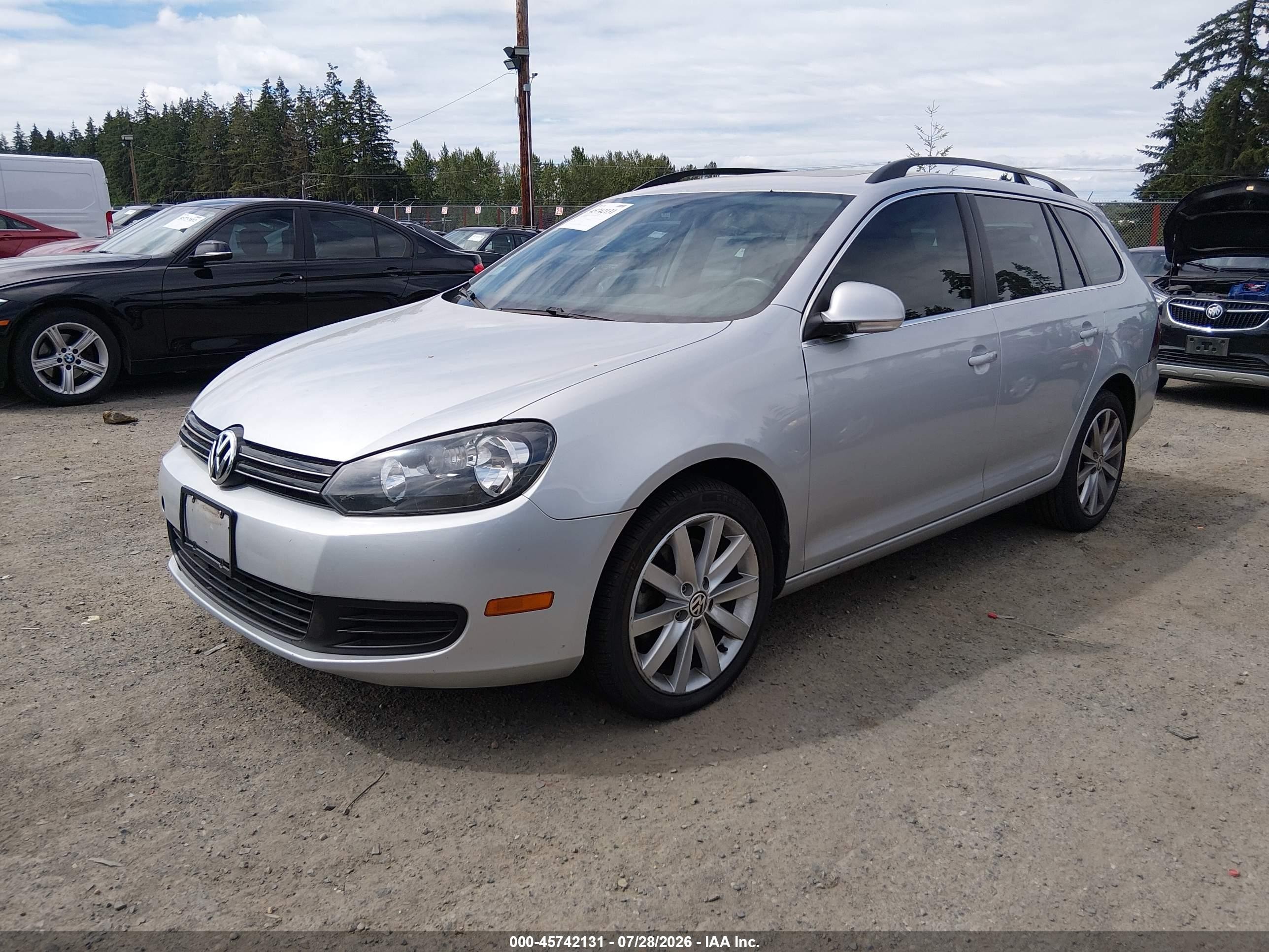 2012 Volkswagen Jetta Sportwagen 2.0l Tdi Серебряный vin: 3VWPL7AJ5CM662922