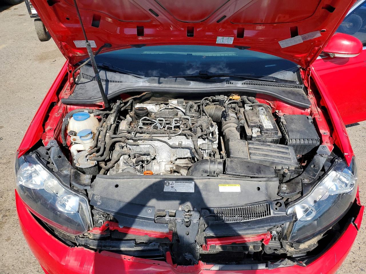 2013 Volkswagen Jetta Tdi Red vin: 3VWPL7AJ5DM635298