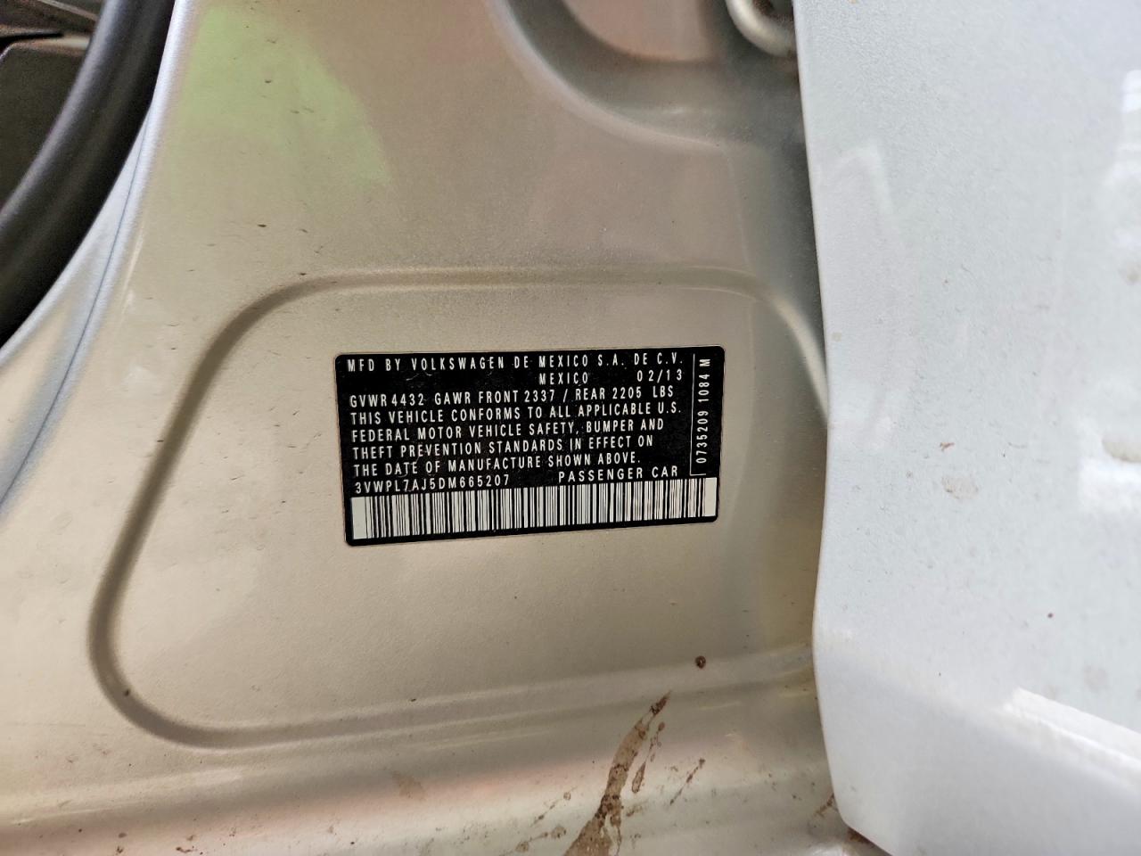 2013 Volkswagen Jetta Tdi Silver vin: 3VWPL7AJ5DM665207