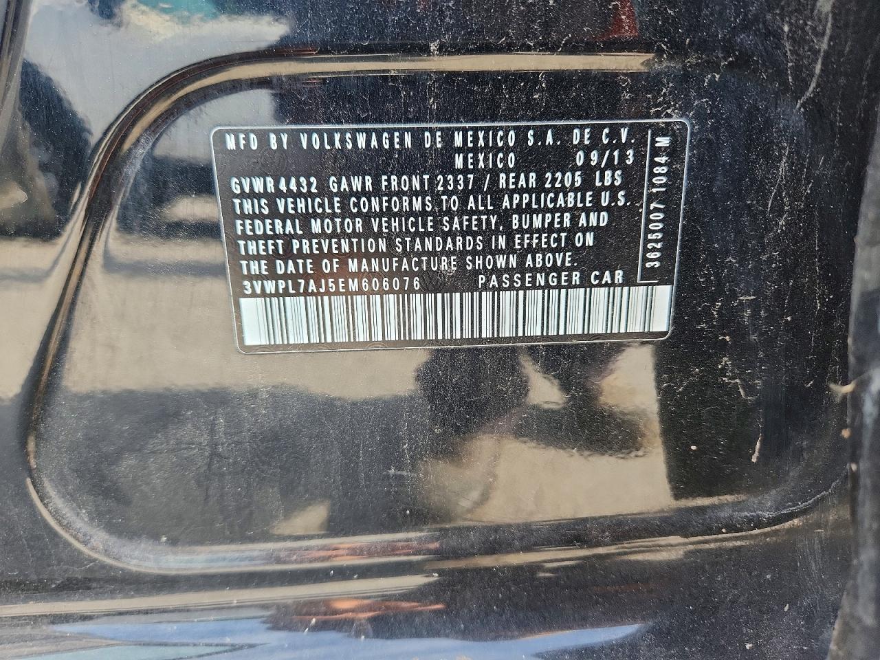 2014 Volkswagen Jetta Tdi Black vin: 3VWPL7AJ5EM606076