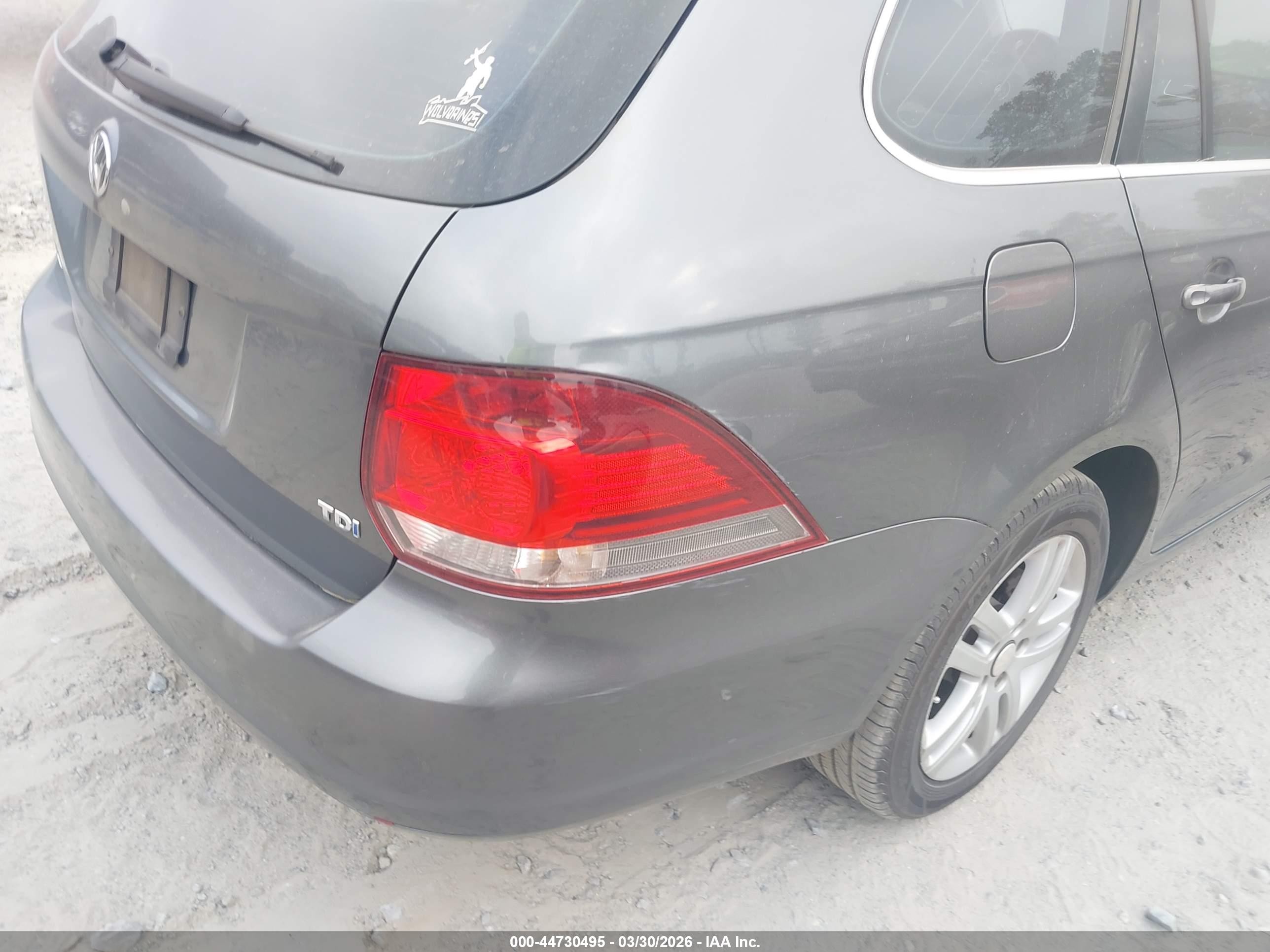 2011 Volkswagen Jetta Sportwagen 2.0l Tdi Gray vin: 3VWPL7AJ6BM631189