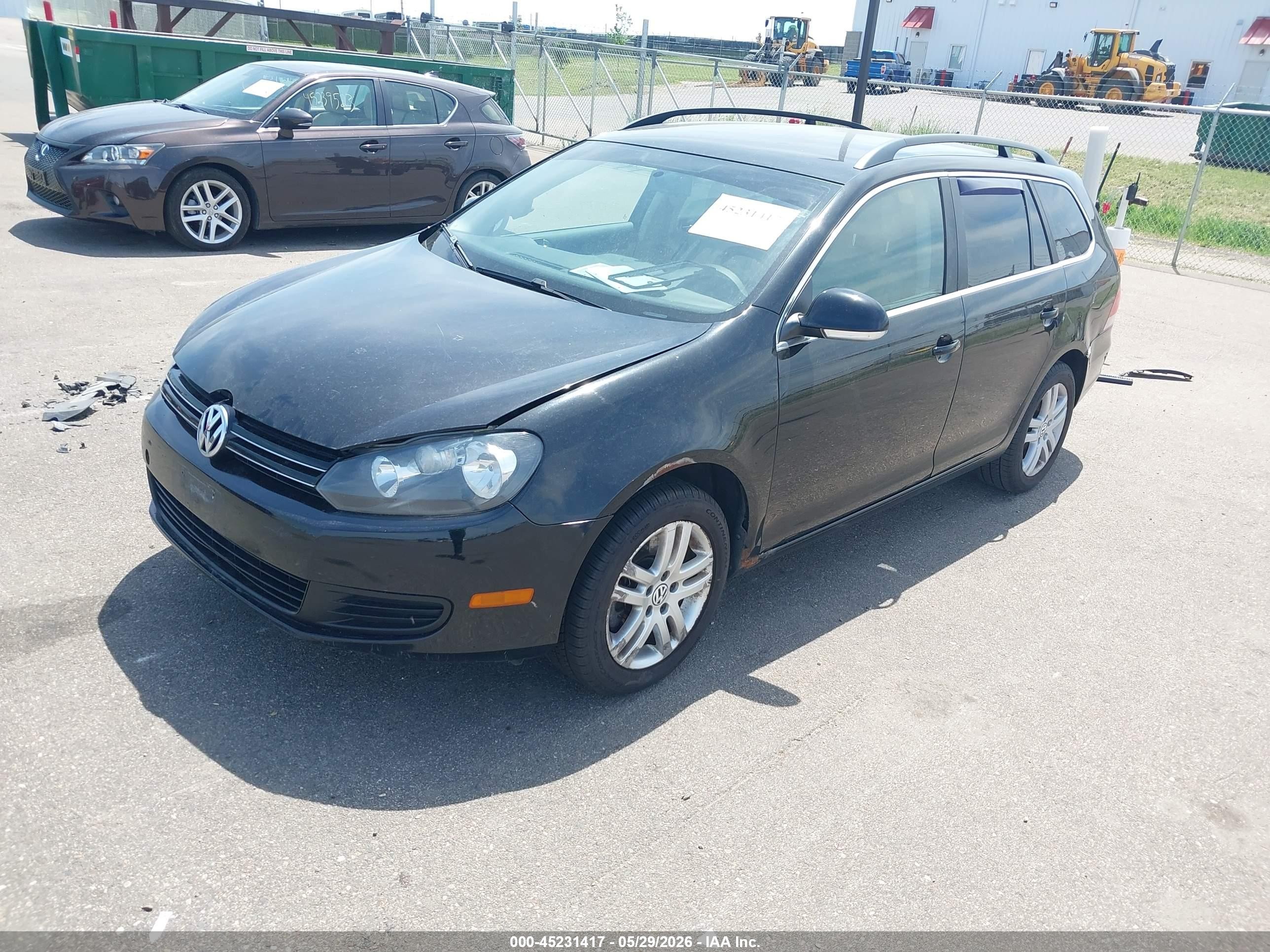 2011 Volkswagen Jetta Sportwagen 2.0l Tdi Black vin: 3VWPL7AJ6BM662328