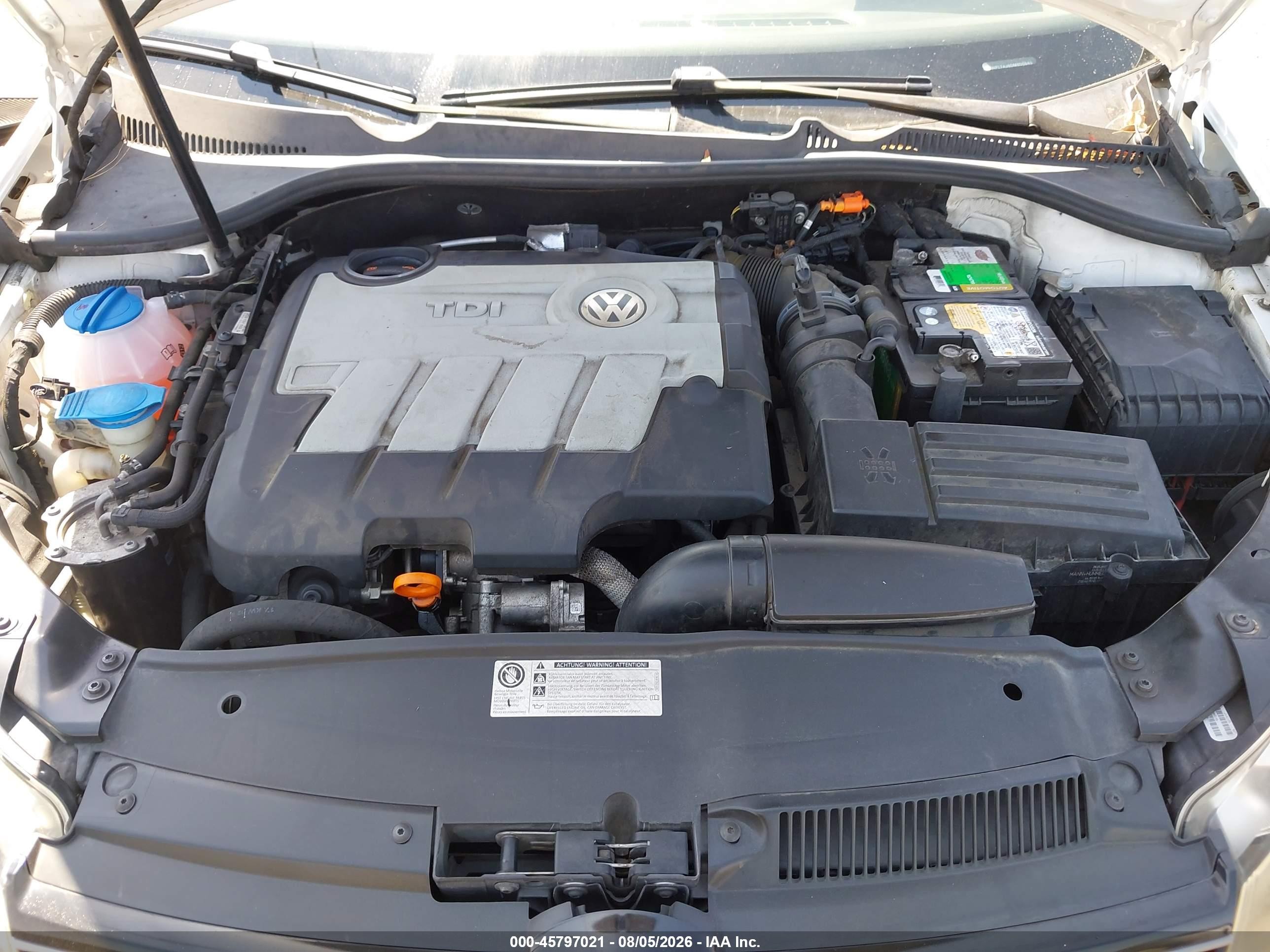 2013 Volkswagen Jetta Sportwagen 2.0l Tdi White vin: 3VWPL7AJ6DM600849