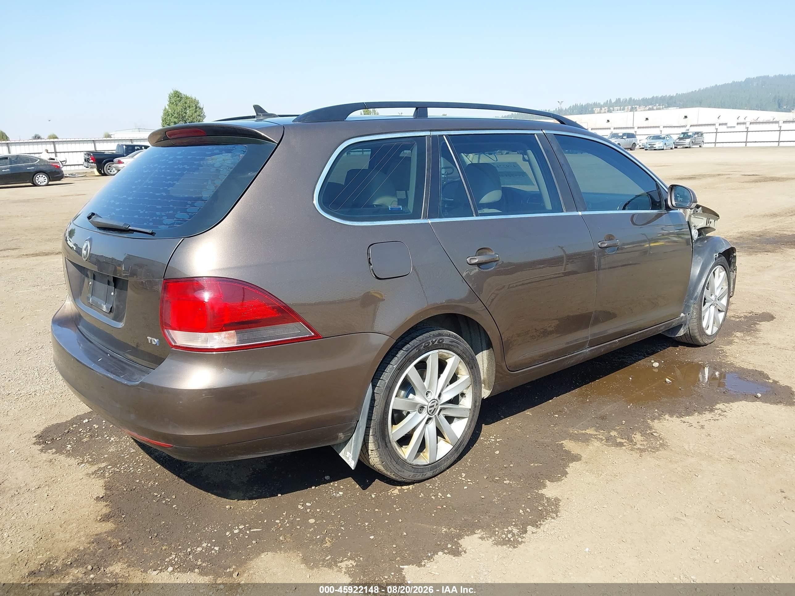 2013 Volkswagen Jetta Sportwagen 2.0l Tdi Brown vin: 3VWPL7AJ6DM620132