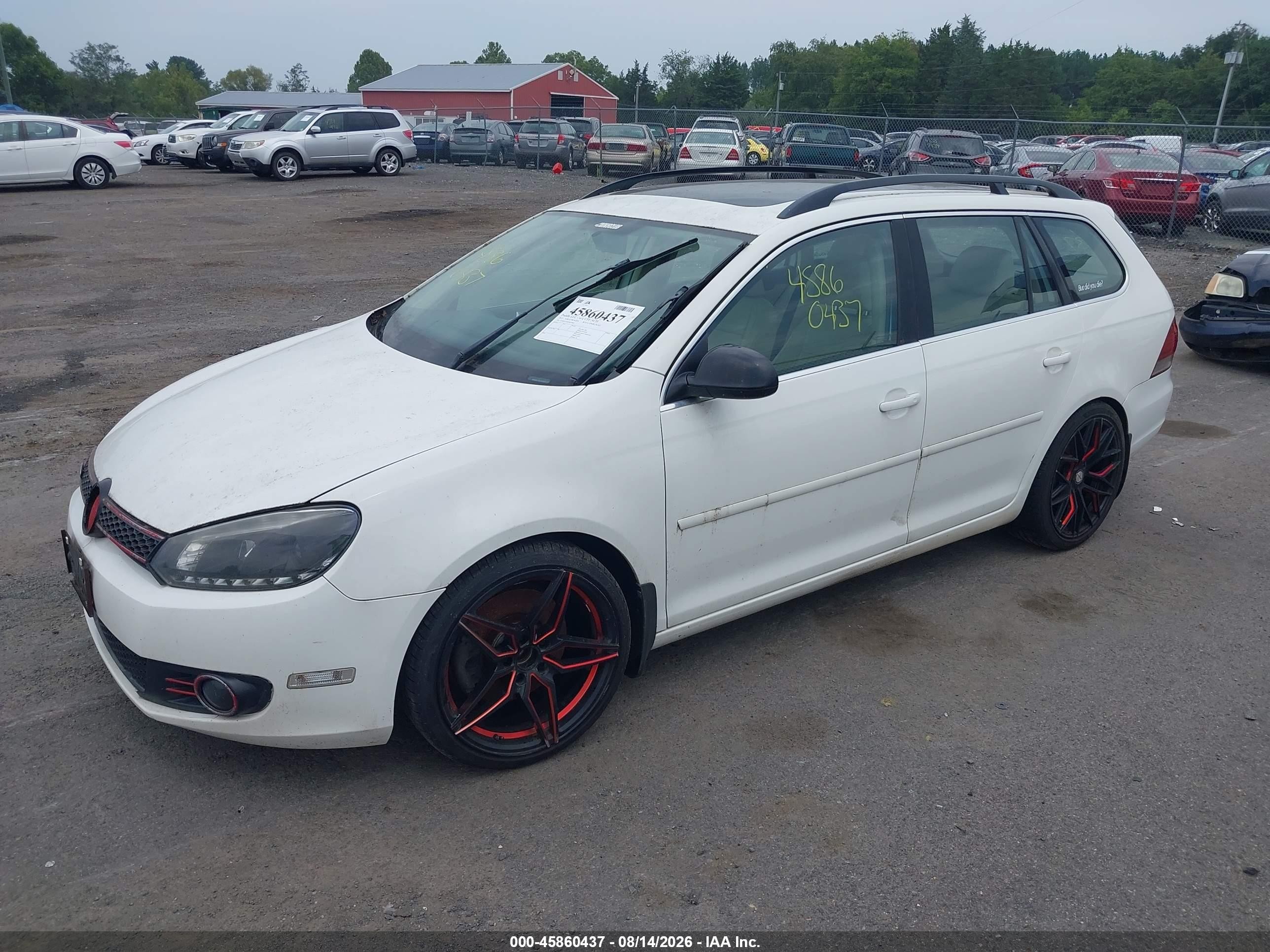 2013 Volkswagen Jetta Sportwagen 2.0l Tdi White vin: 3VWPL7AJ6DM620602