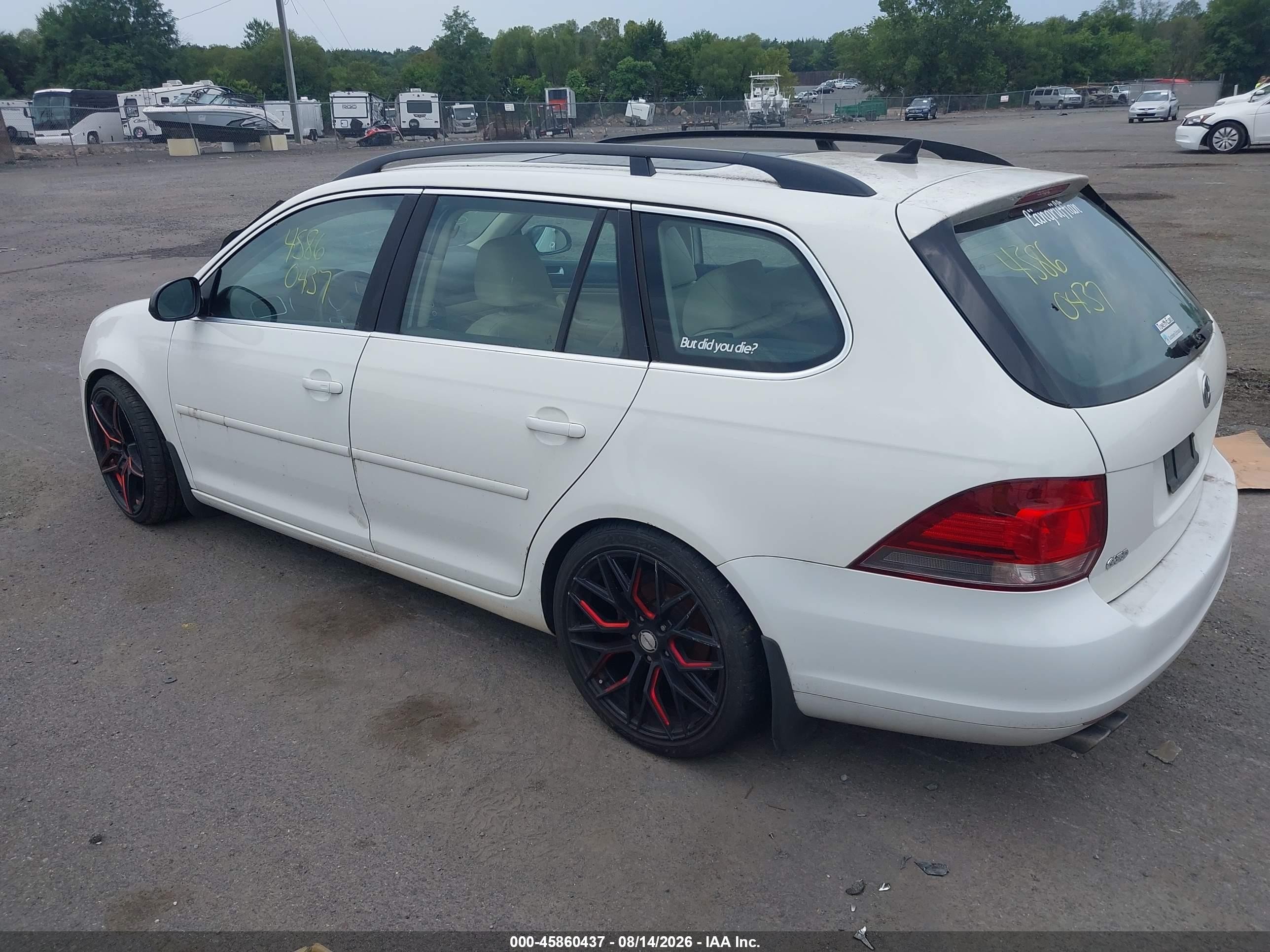 2013 Volkswagen Jetta Sportwagen 2.0l Tdi White vin: 3VWPL7AJ6DM620602