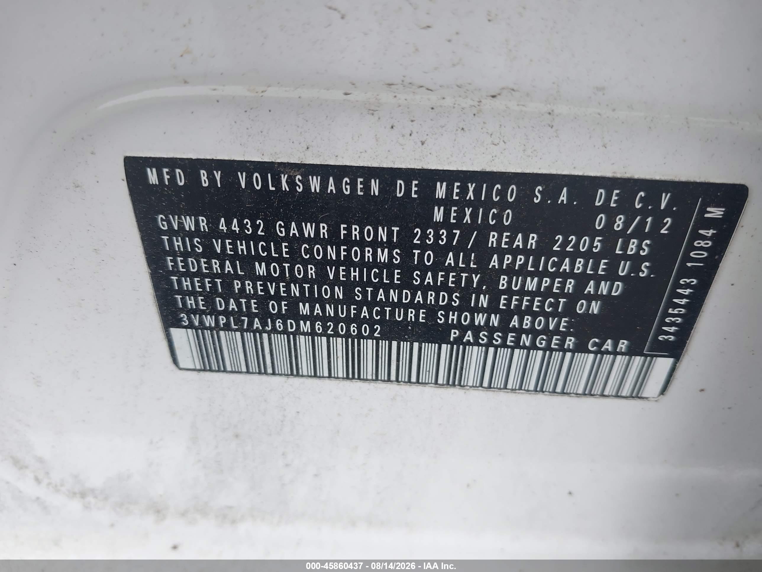 2013 Volkswagen Jetta Sportwagen 2.0l Tdi White vin: 3VWPL7AJ6DM620602