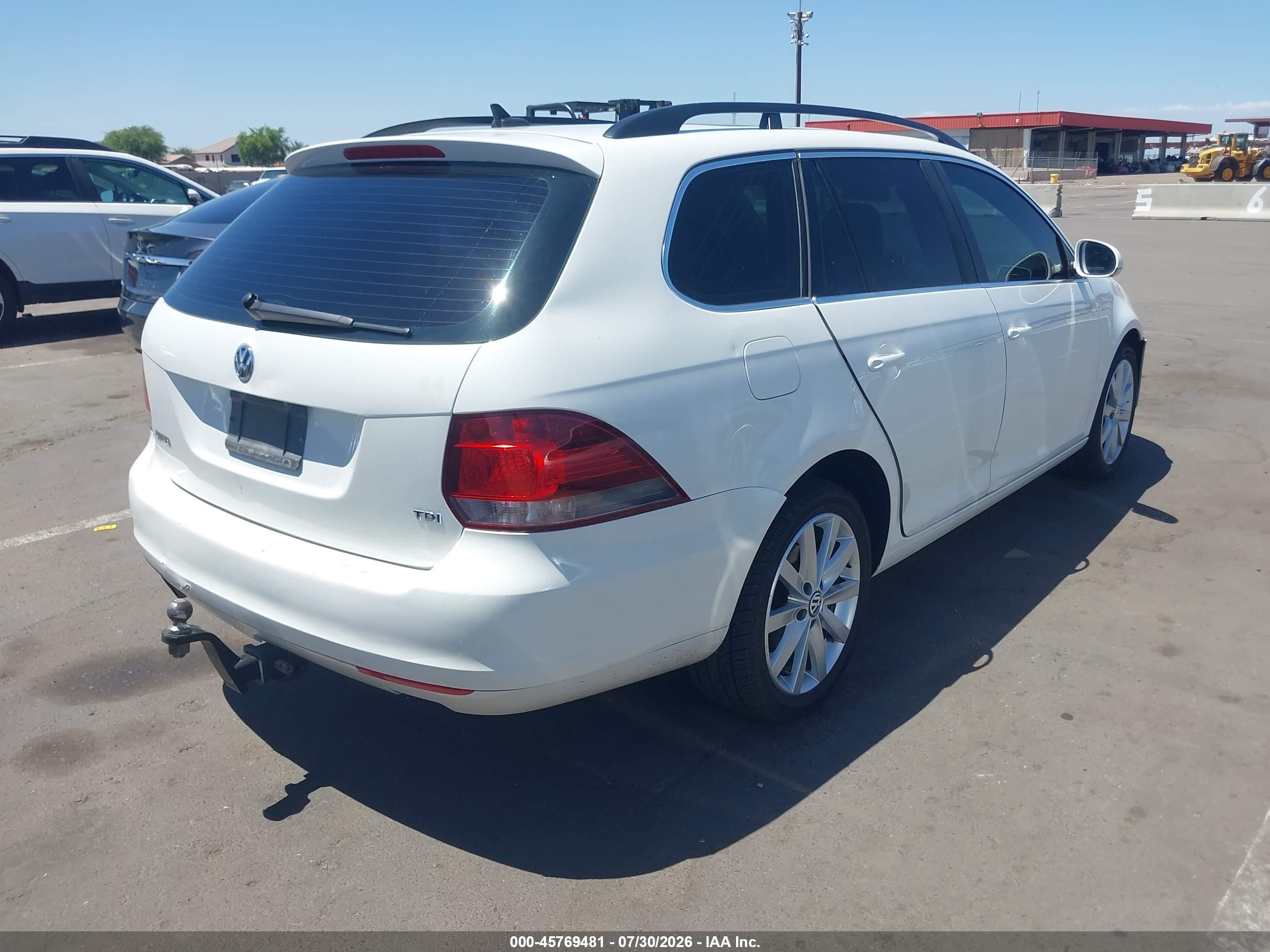 2014 Volkswagen Jetta Sportwagen 2.0l Tdi Белый vin: 3VWPL7AJ6EM601937