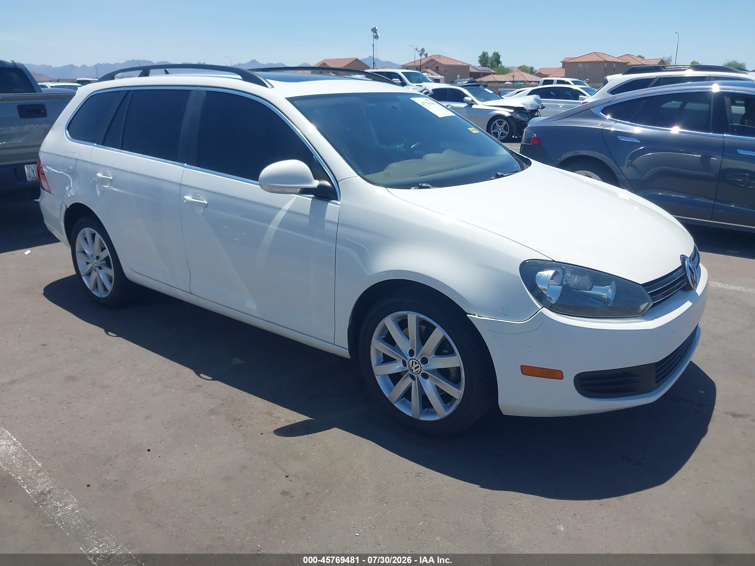 2014 Volkswagen Jetta Sportwagen 2.0l Tdi Белый vin: 3VWPL7AJ6EM601937