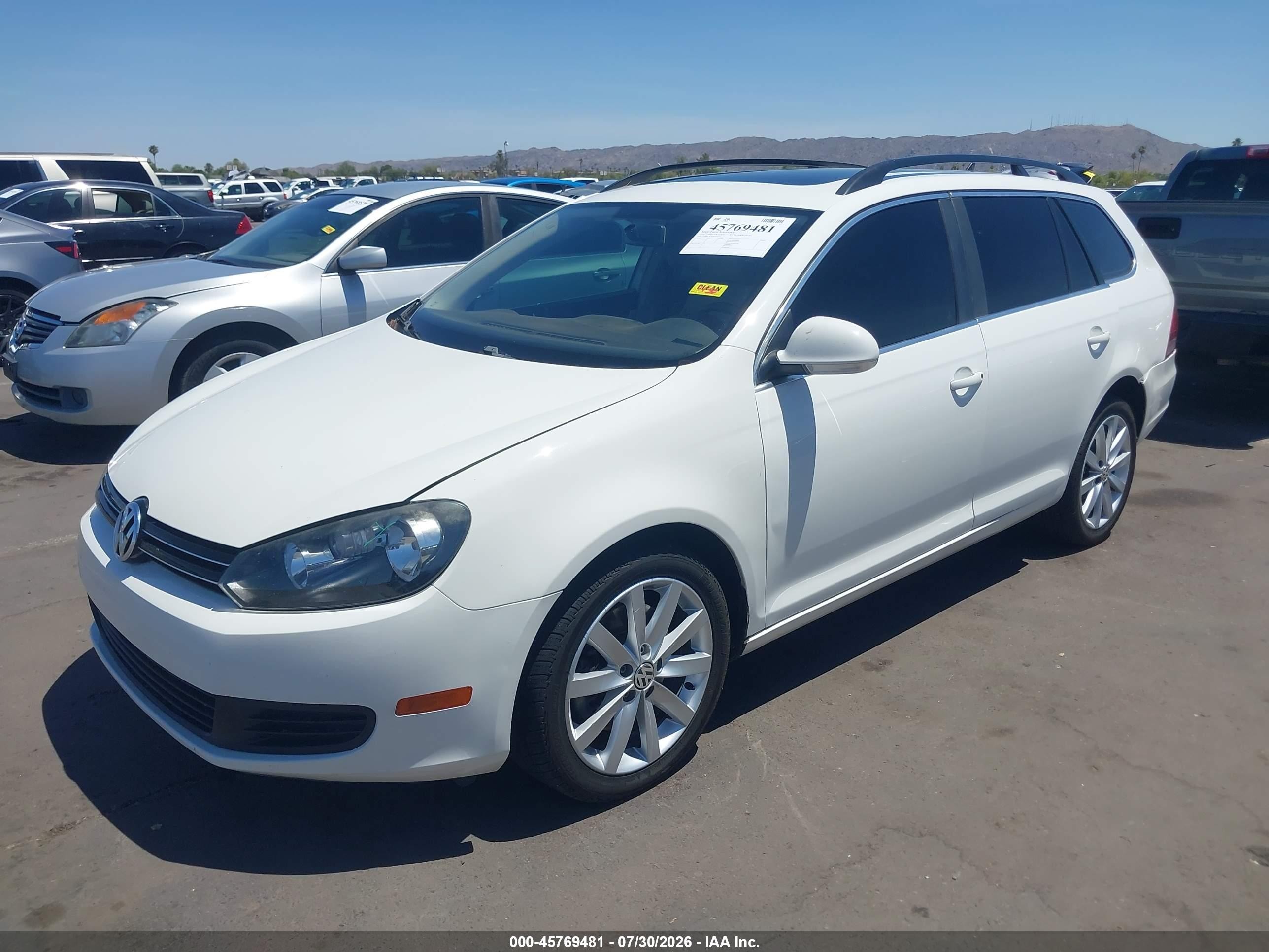 2014 Volkswagen Jetta Sportwagen 2.0l Tdi Белый vin: 3VWPL7AJ6EM601937