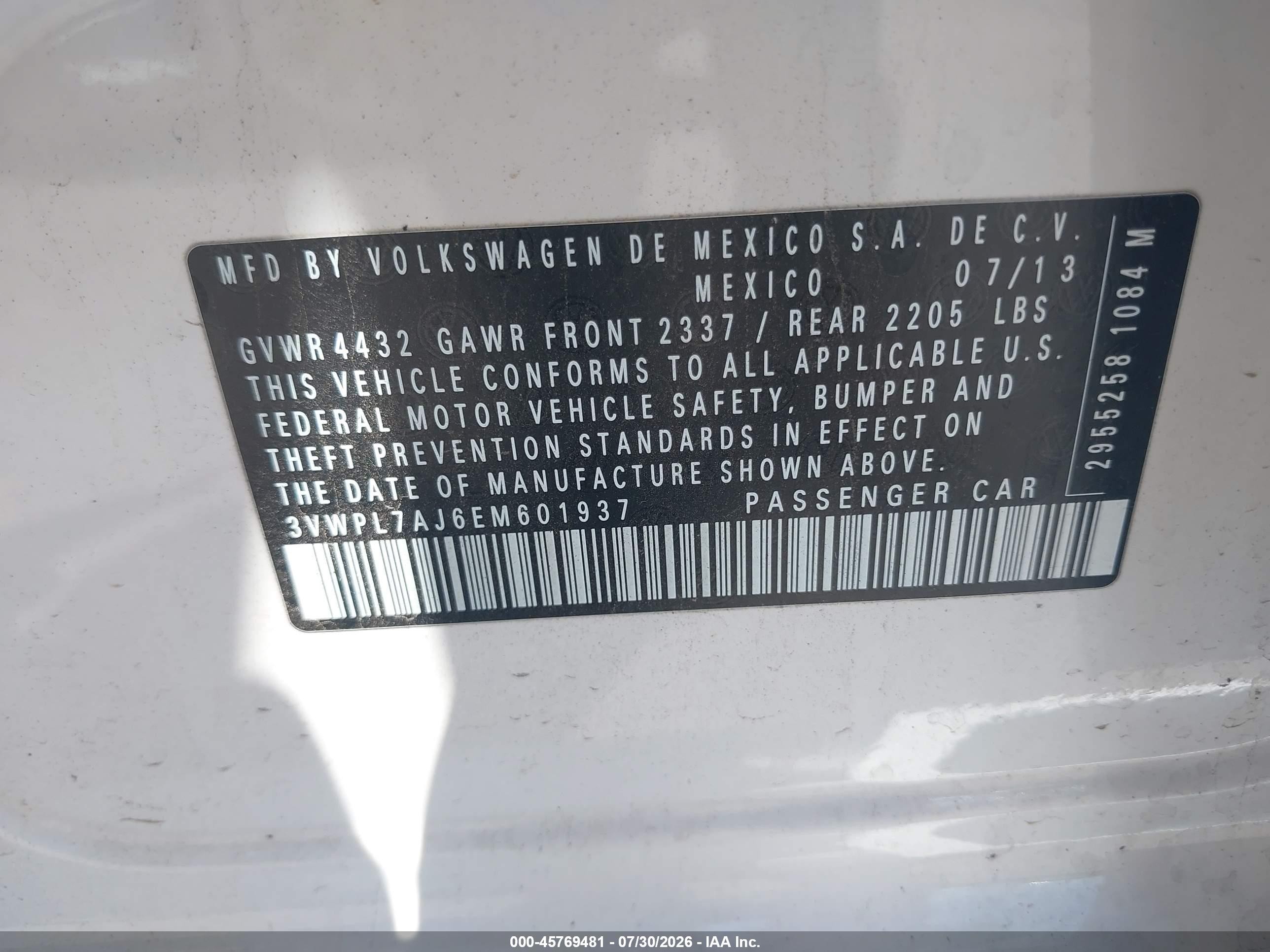 2014 Volkswagen Jetta Sportwagen 2.0l Tdi Белый vin: 3VWPL7AJ6EM601937