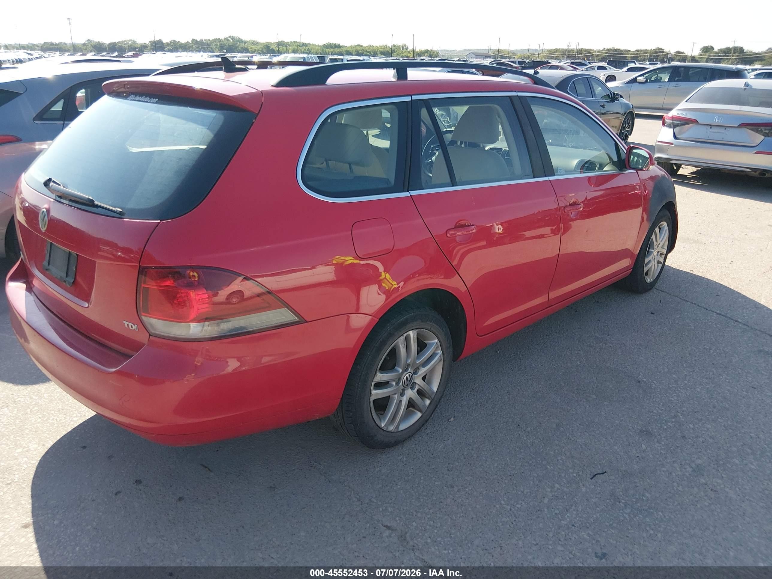 2014 Volkswagen Jetta Sportwagen 2.0l Tdi Красный vin: 3VWPL7AJ6EM602540