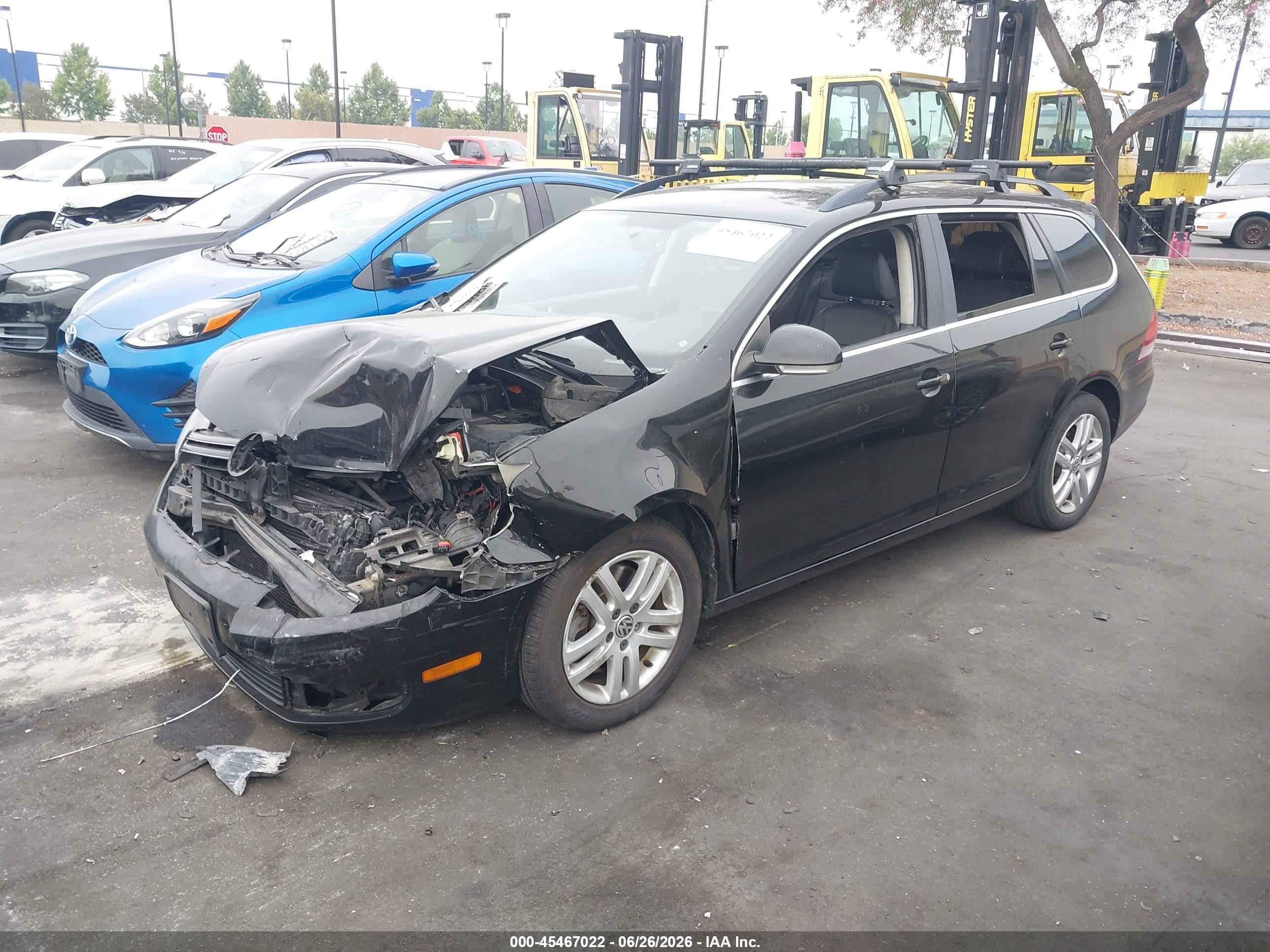 2014 Volkswagen Jetta Sportwagen 2.0l Tdi Black vin: 3VWPL7AJ6EM606457