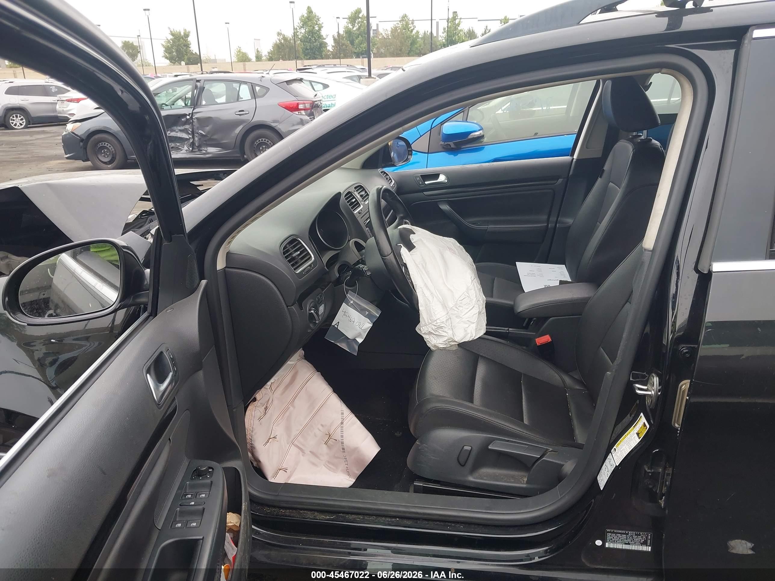 2014 Volkswagen Jetta Sportwagen 2.0l Tdi Black vin: 3VWPL7AJ6EM606457