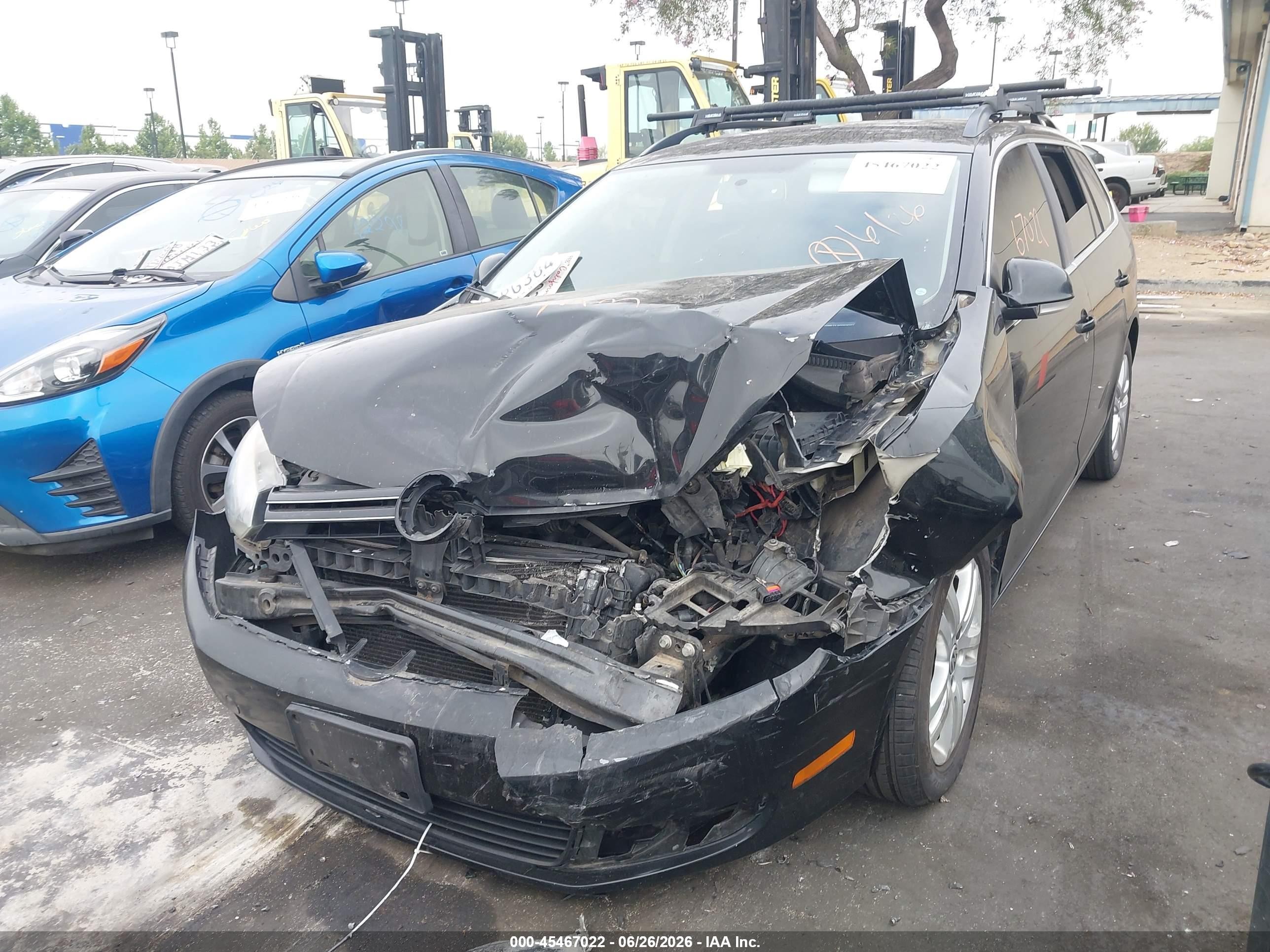 2014 Volkswagen Jetta Sportwagen 2.0l Tdi Black vin: 3VWPL7AJ6EM606457