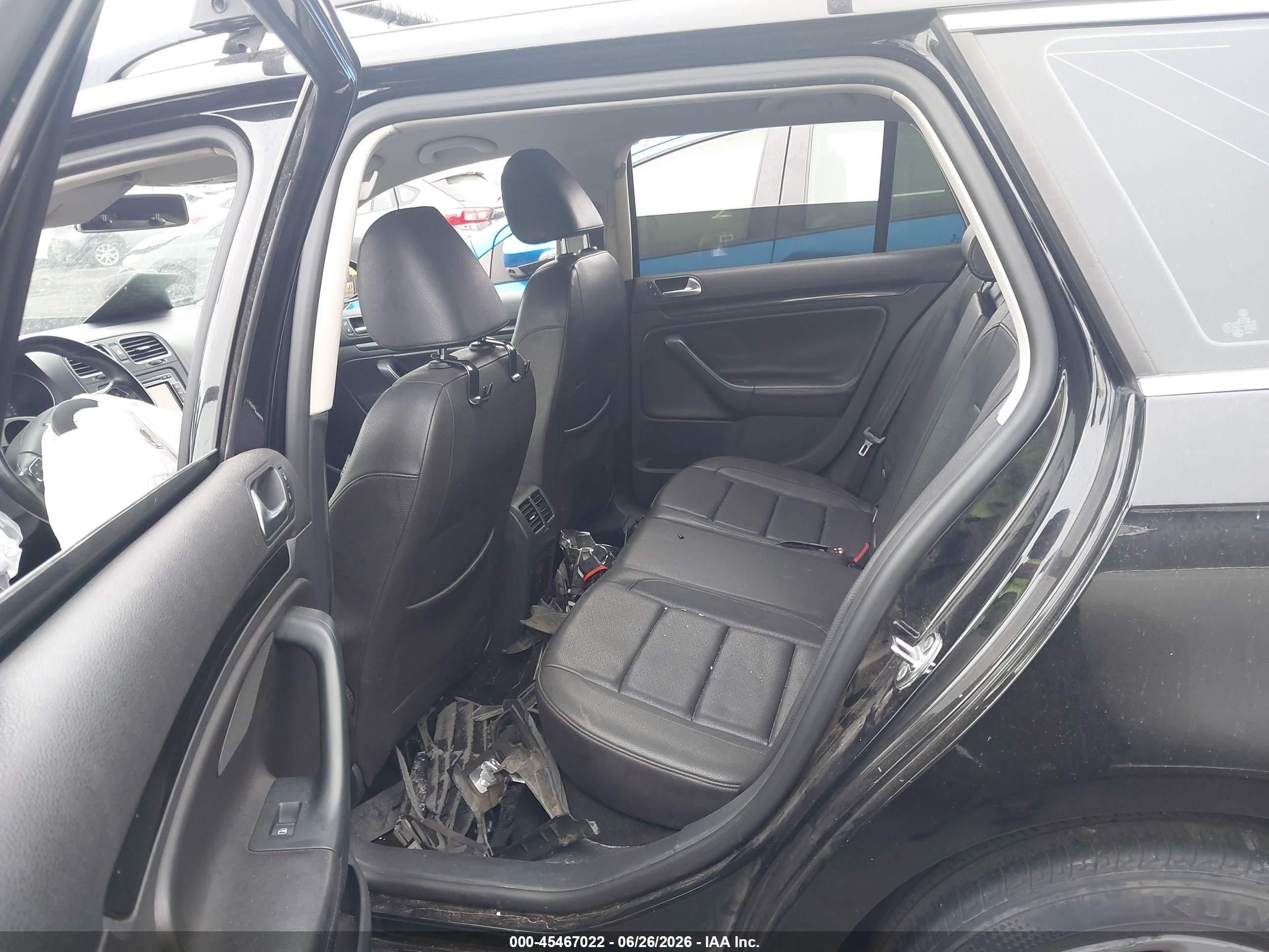 2014 Volkswagen Jetta Sportwagen 2.0l Tdi Black vin: 3VWPL7AJ6EM606457