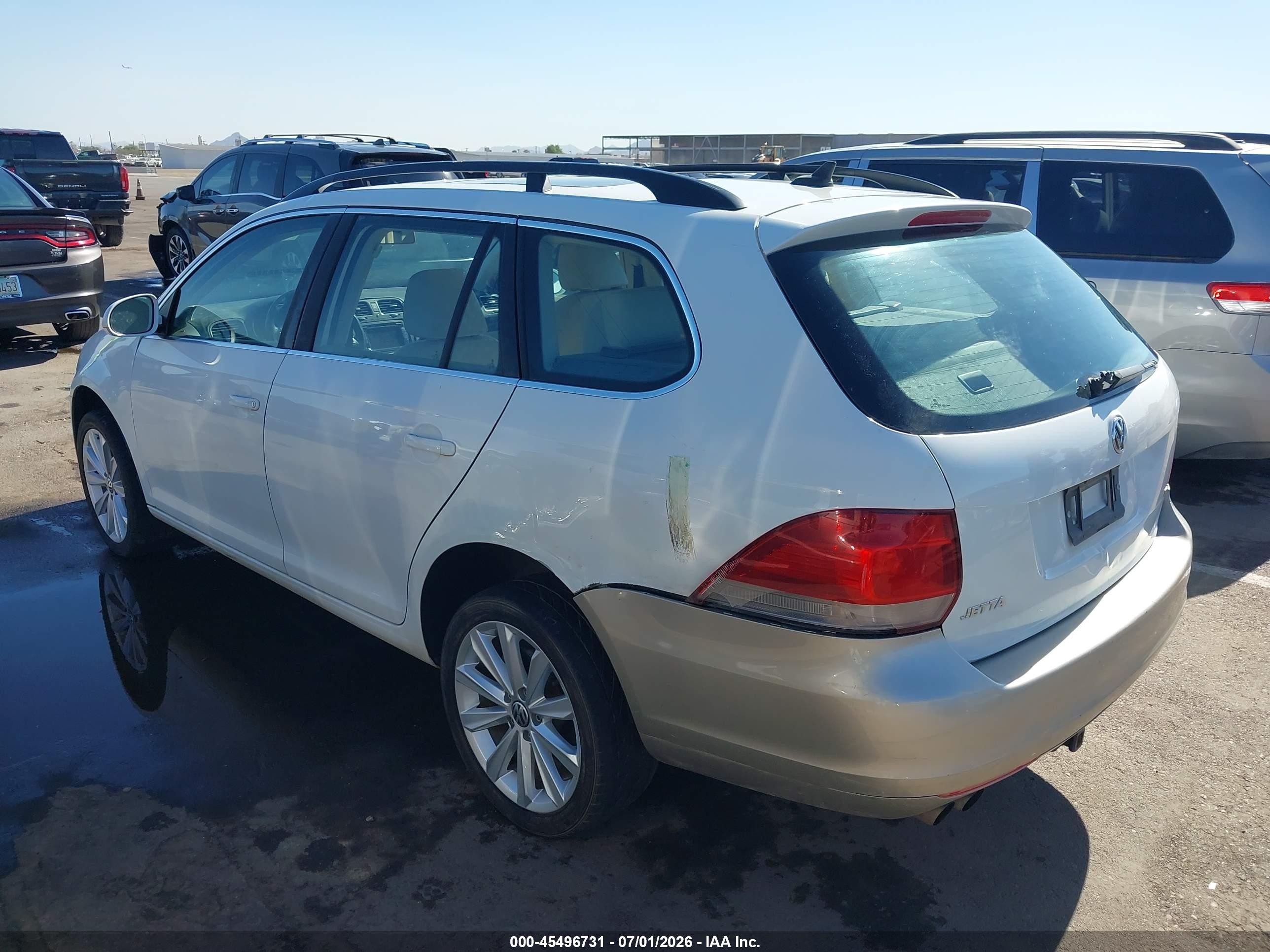 2014 Volkswagen Jetta Sportwagen 2.0l Tdi White vin: 3VWPL7AJ6EM615238