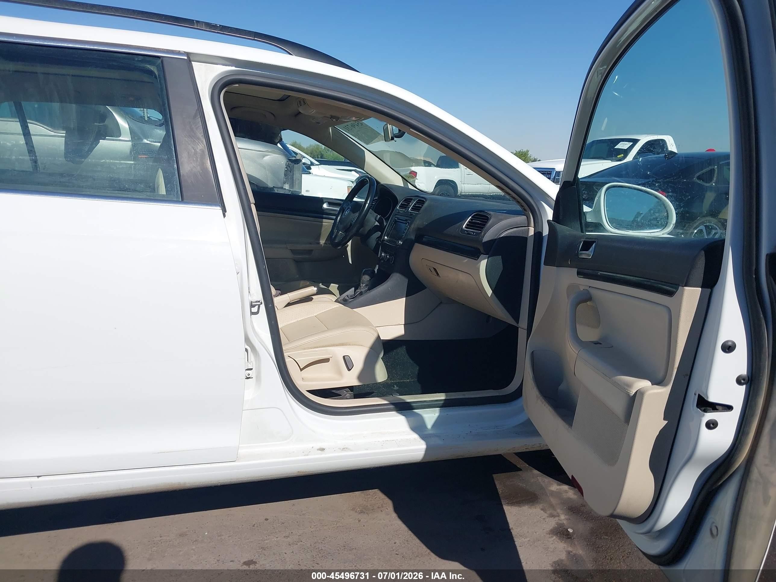 2014 Volkswagen Jetta Sportwagen 2.0l Tdi White vin: 3VWPL7AJ6EM615238