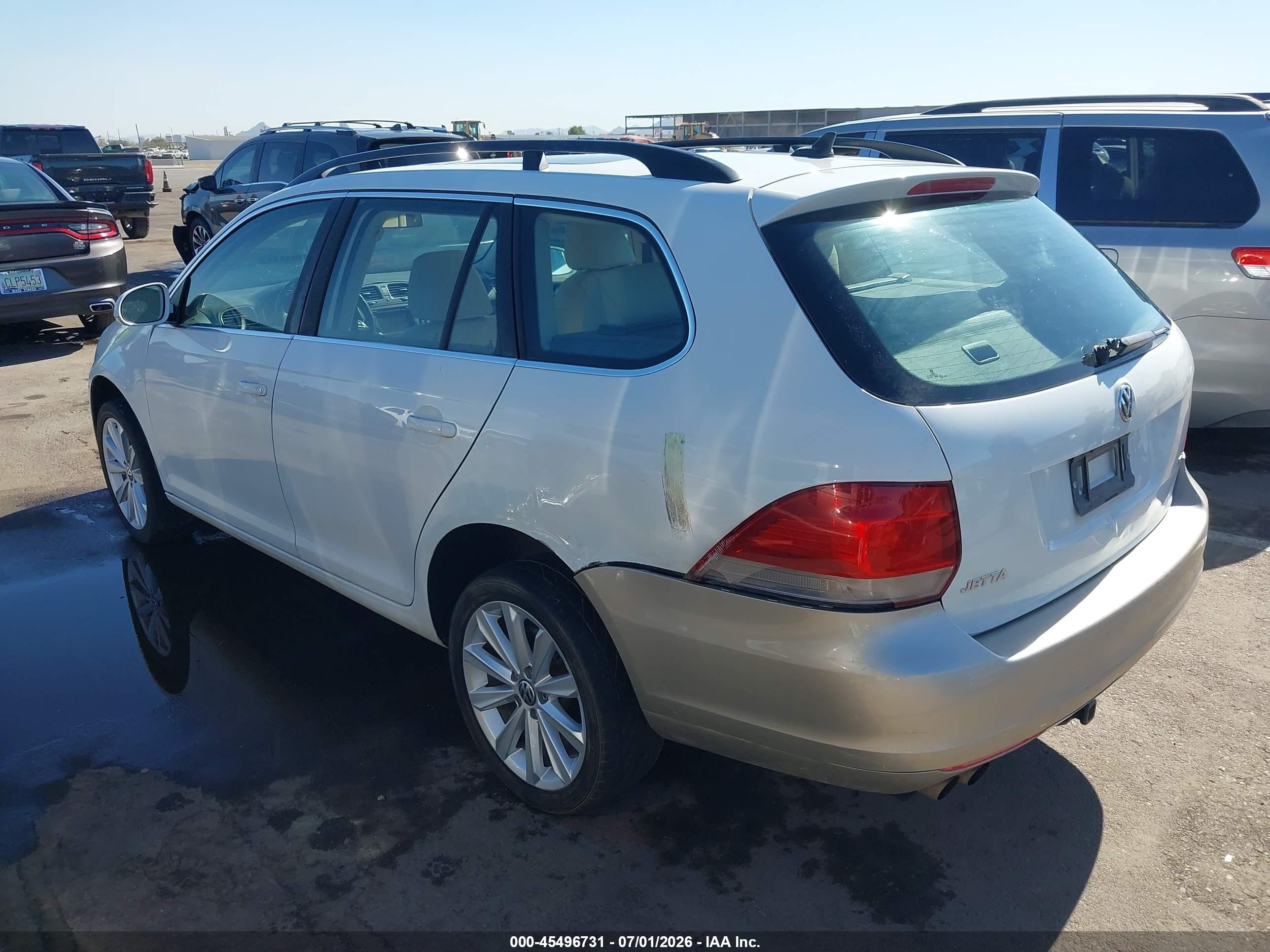 2014 Volkswagen Jetta Sportwagen 2.0l Tdi White vin: 3VWPL7AJ6EM615238