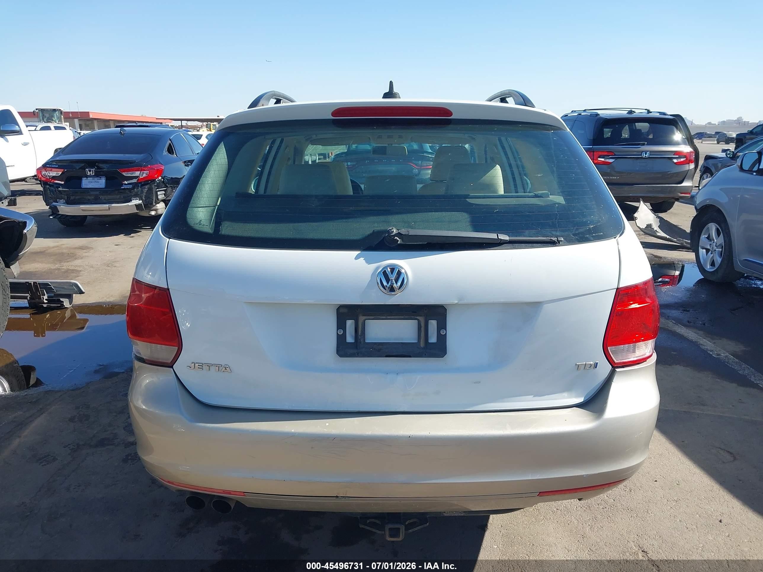 2014 Volkswagen Jetta Sportwagen 2.0l Tdi White vin: 3VWPL7AJ6EM615238