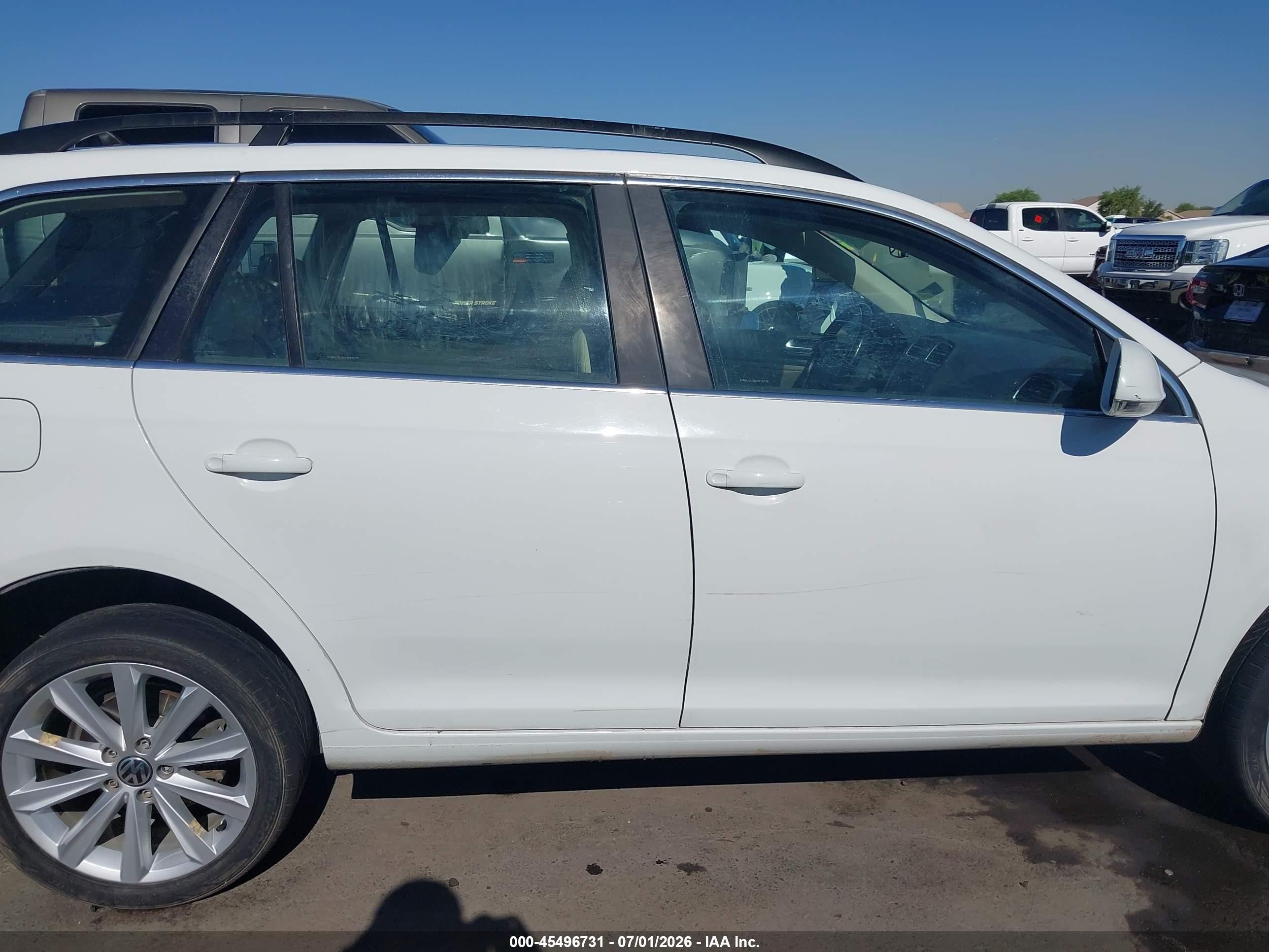 2014 Volkswagen Jetta Sportwagen 2.0l Tdi White vin: 3VWPL7AJ6EM615238