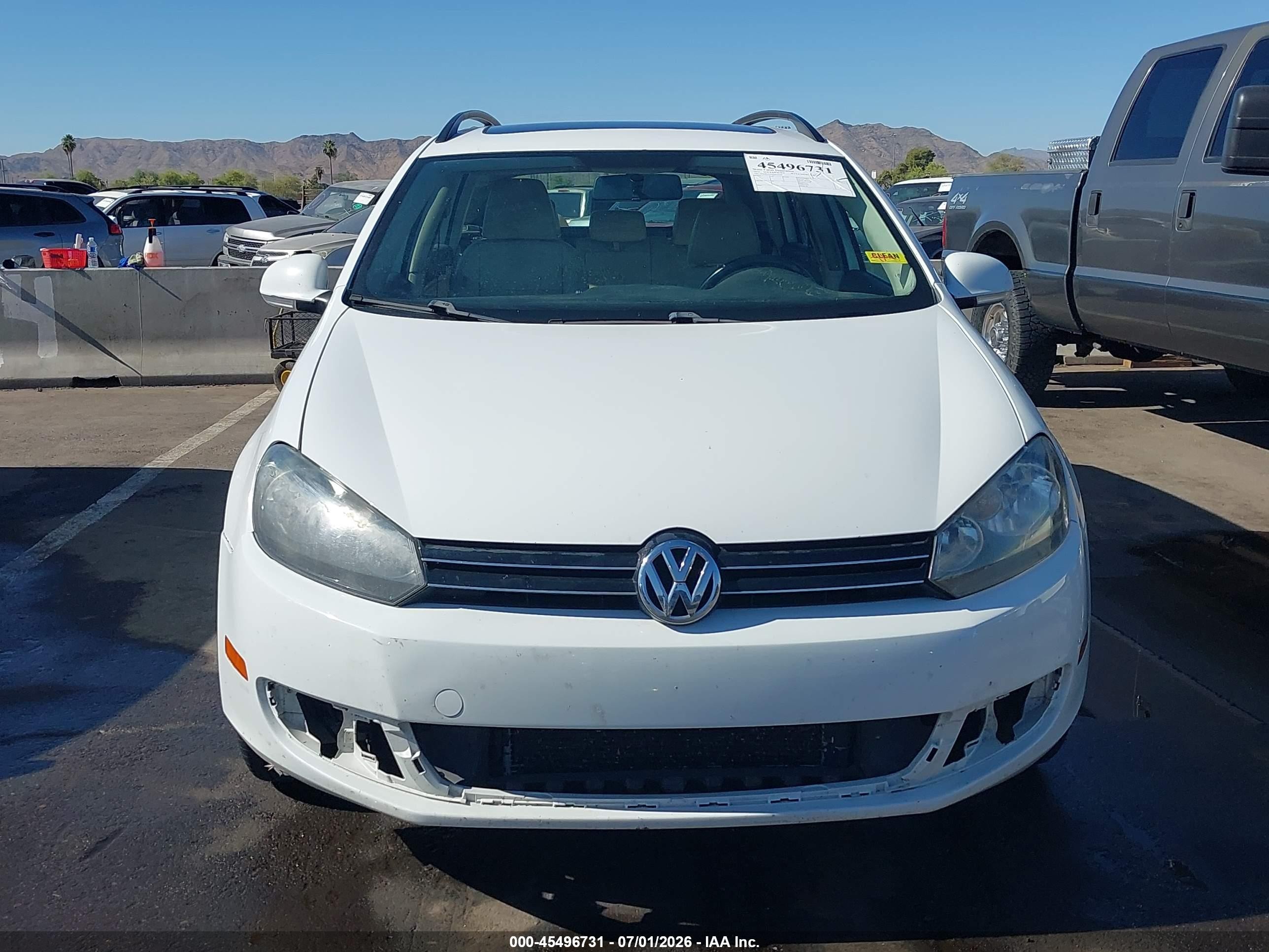 2014 Volkswagen Jetta Sportwagen 2.0l Tdi White vin: 3VWPL7AJ6EM615238
