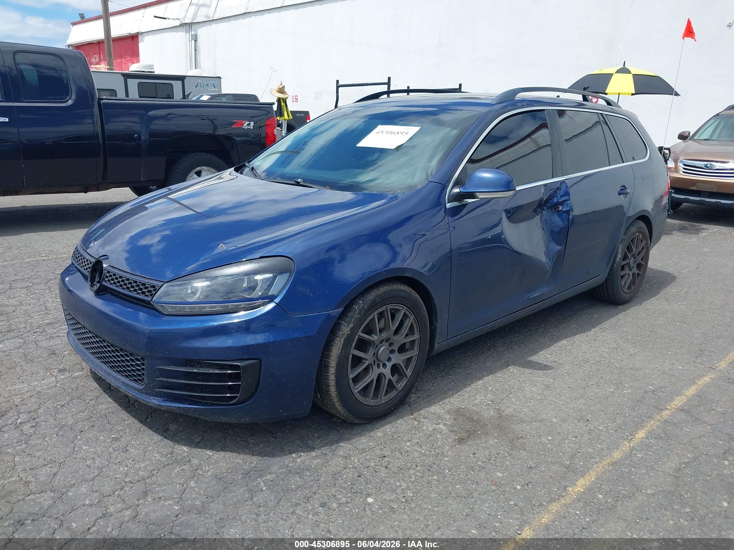 2011 Volkswagen Jetta Sportwagen 2.0l Tdi Blue vin: 3VWPL7AJ7BM662497