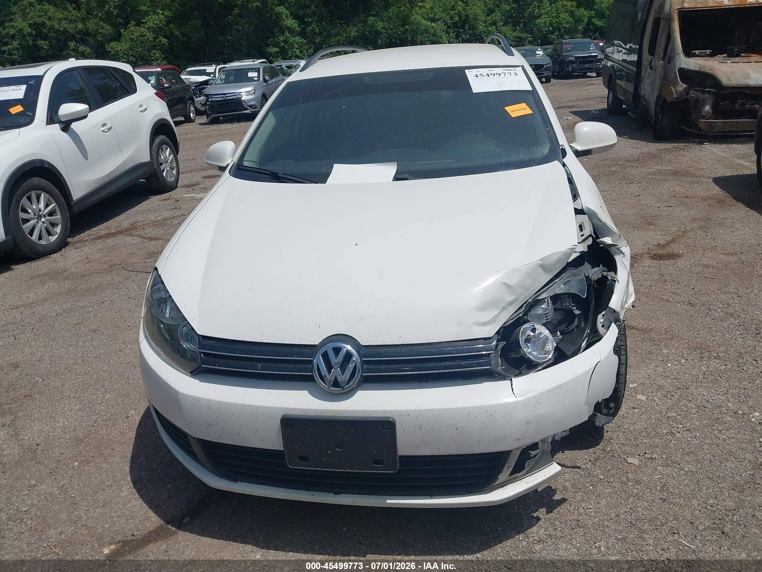 2012 Volkswagen Jetta Sportwagen 2.0l Tdi White vin: 3VWPL7AJ7CM636502