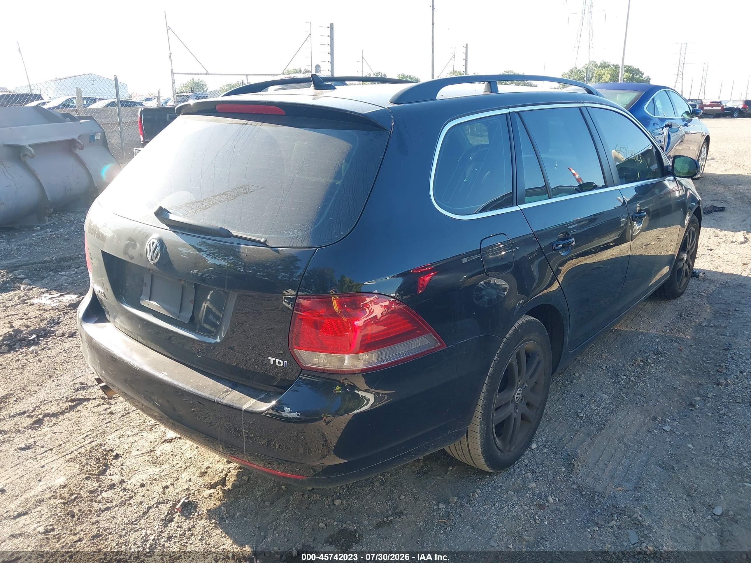 2012 Volkswagen Jetta Sportwagen 2.0l Tdi Черный vin: 3VWPL7AJ7CM672979