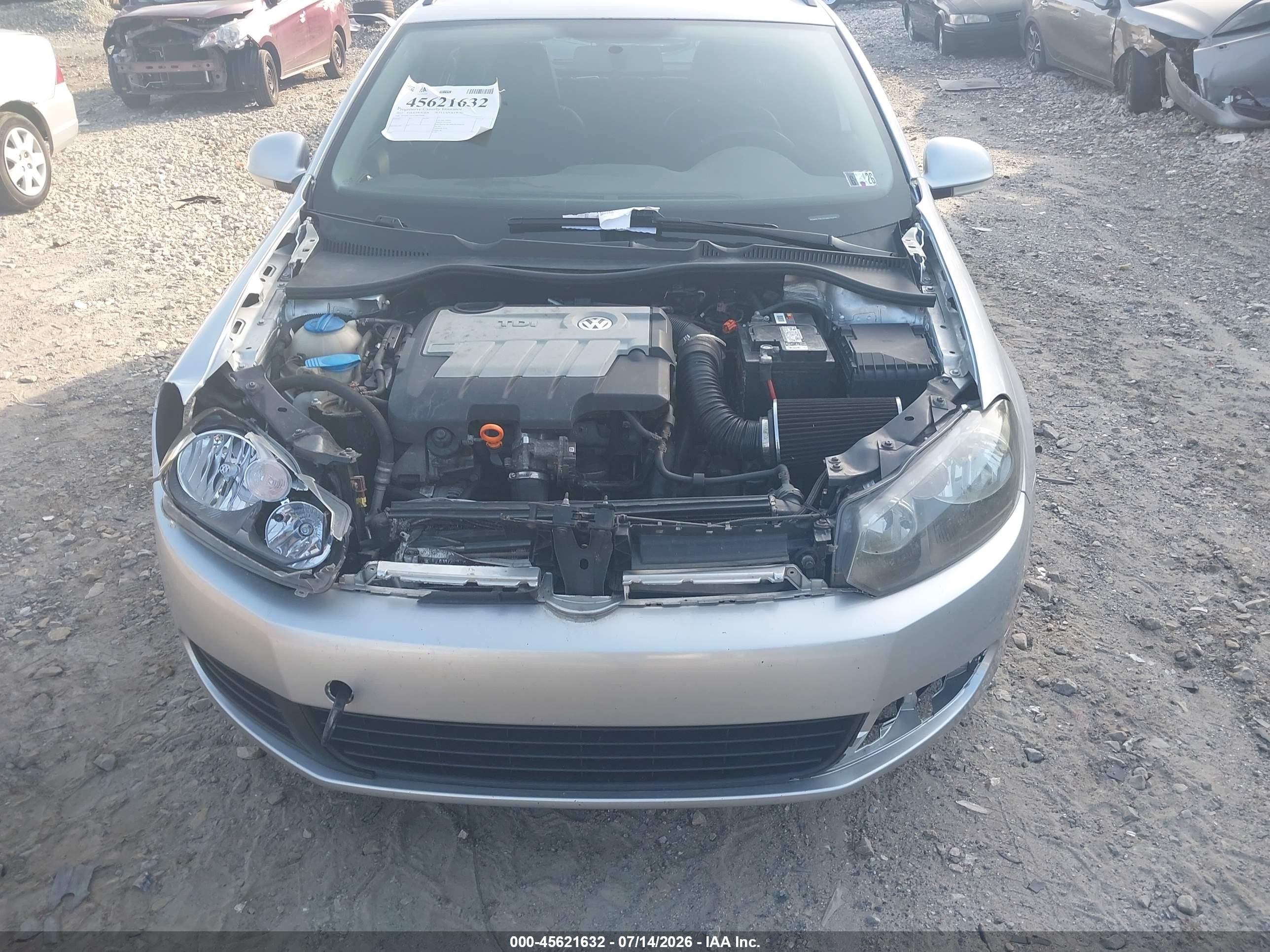 2012 Volkswagen Jetta Sportwagen 2.0l Tdi Silver vin: 3VWPL7AJ7CM674439