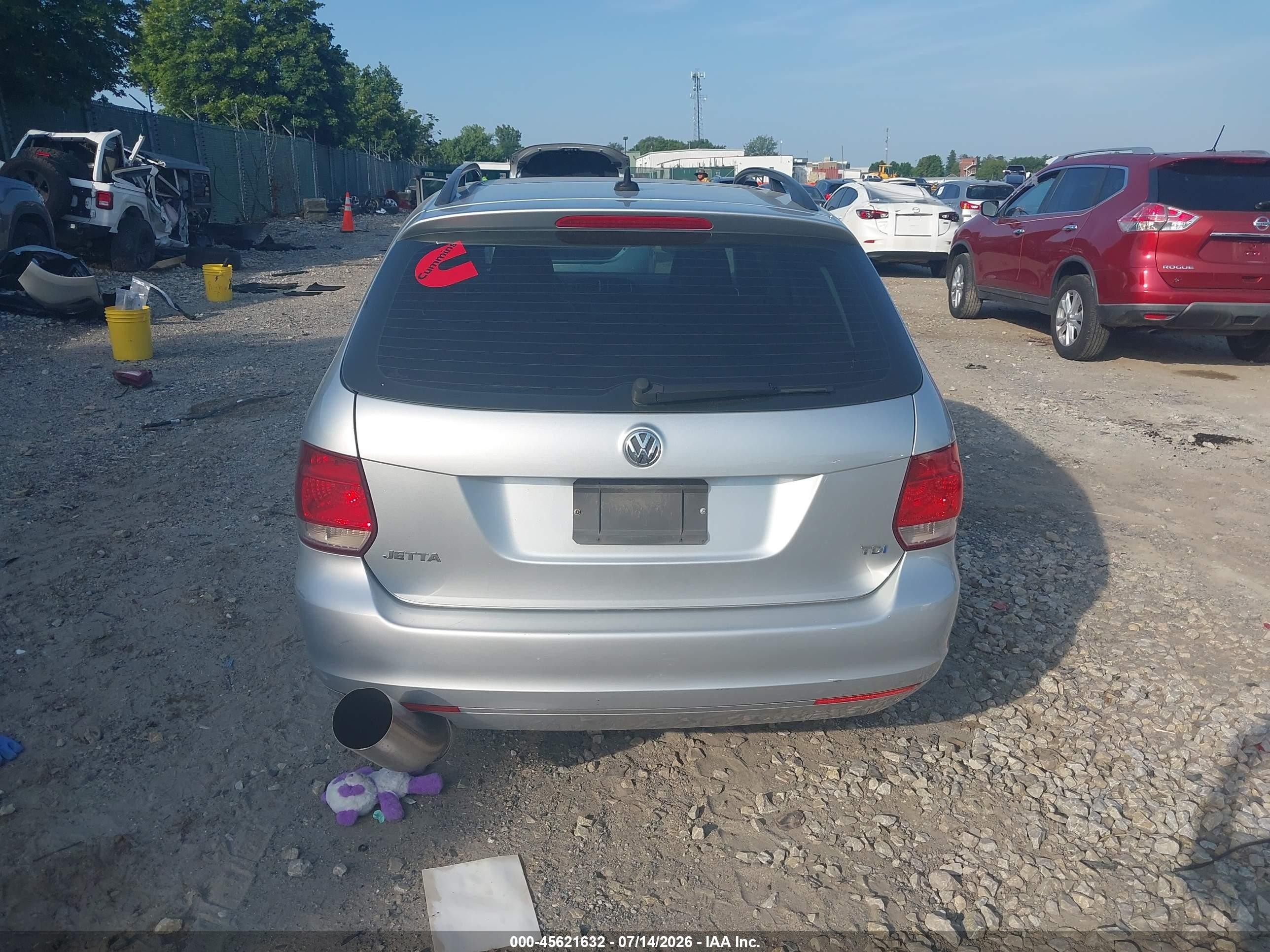 2012 Volkswagen Jetta Sportwagen 2.0l Tdi Silver vin: 3VWPL7AJ7CM674439
