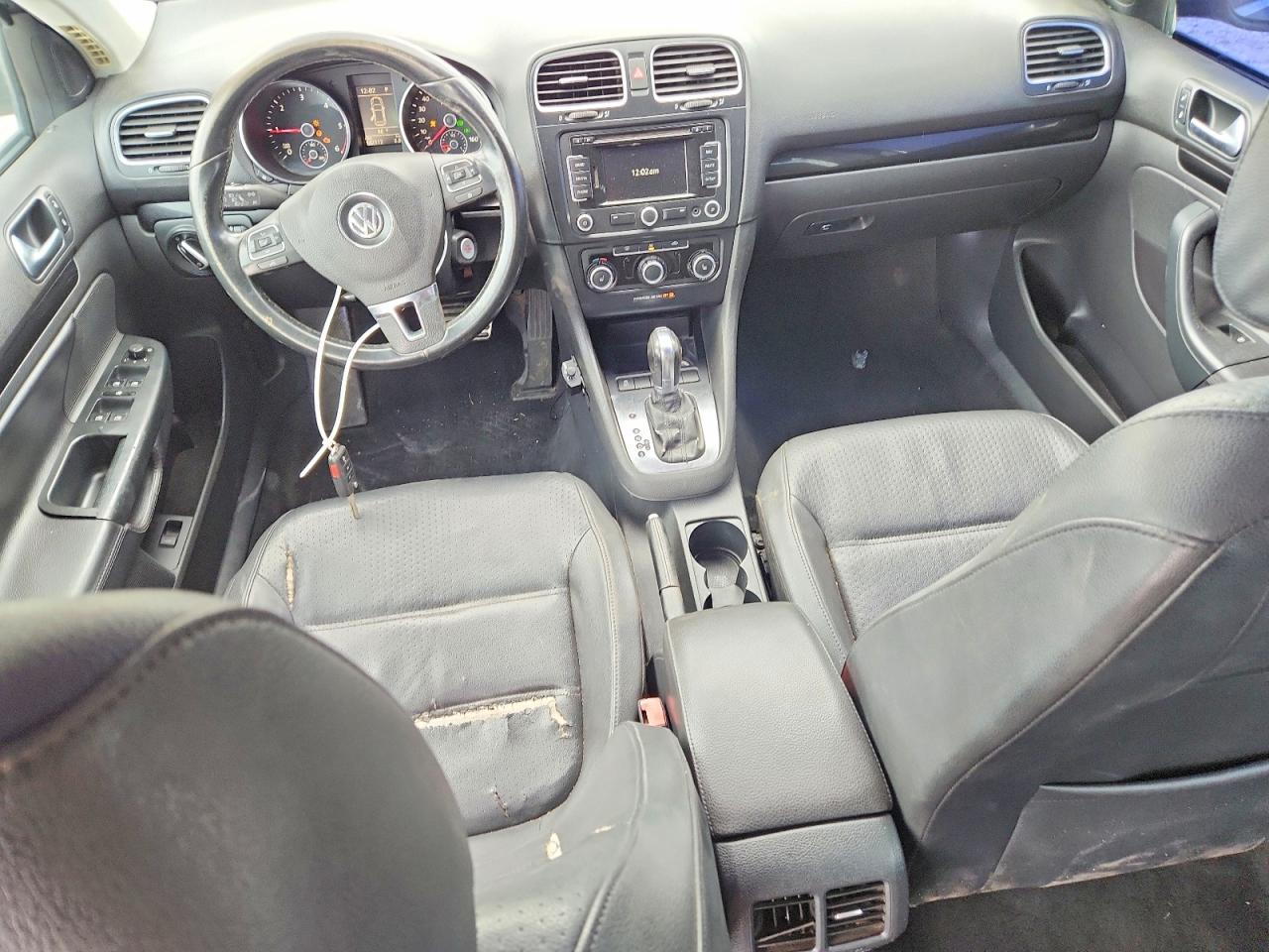 2012 Volkswagen Jetta Tdi Black vin: 3VWPL7AJ7CM690026