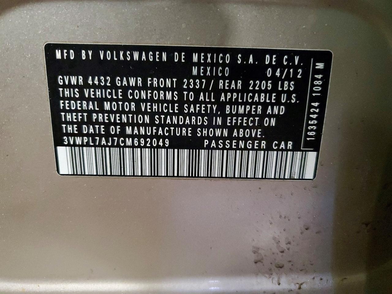 2012 Volkswagen Jetta Tdi Silver vin: 3VWPL7AJ7CM692049