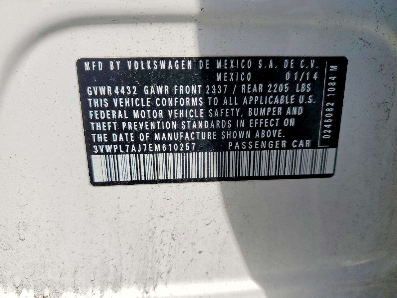 2014 Volkswagen Jetta Tdi Белый vin: 3VWPL7AJ7EM610257