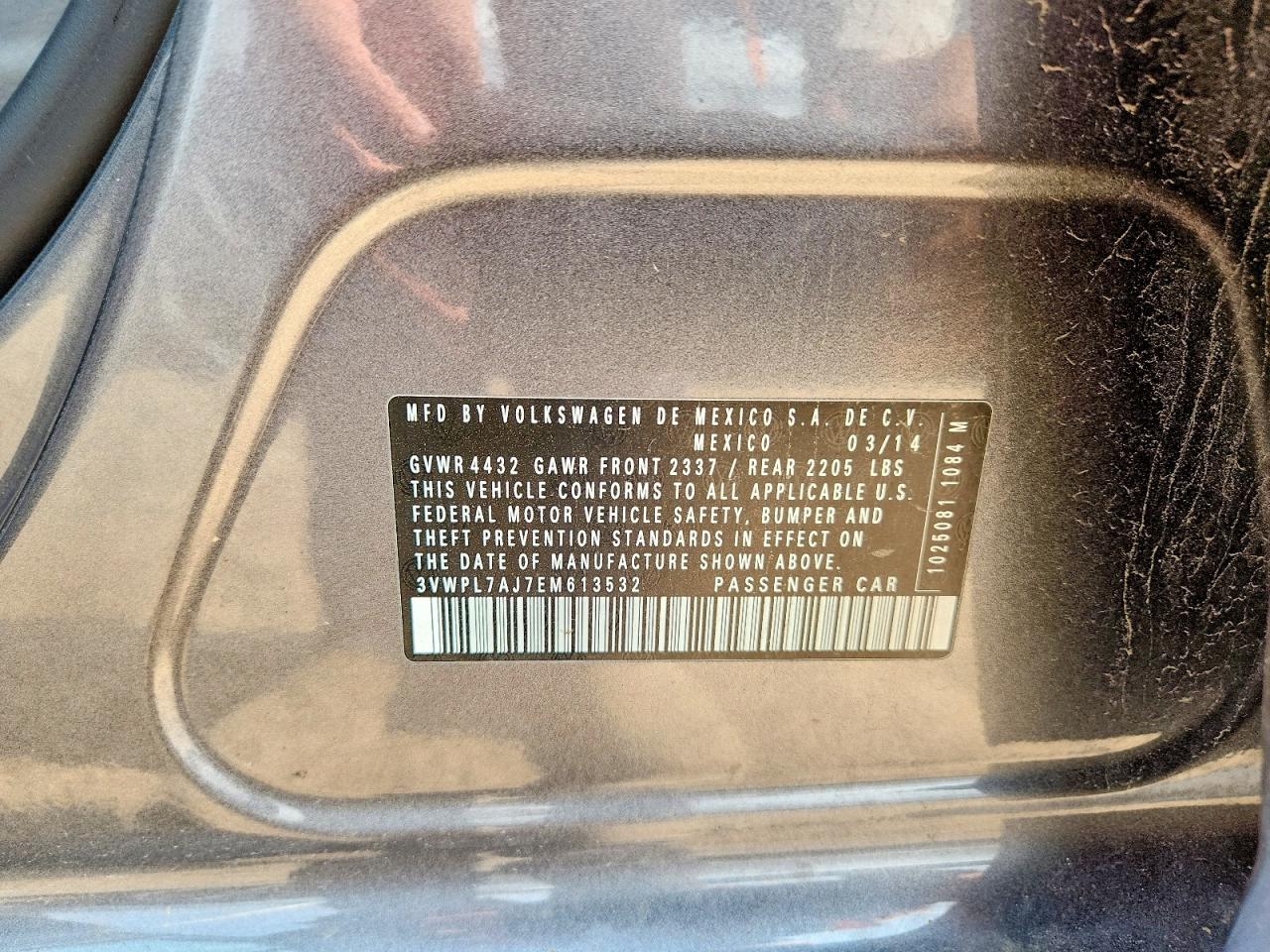 2014 Volkswagen Jetta Tdi Gray vin: 3VWPL7AJ7EM613532