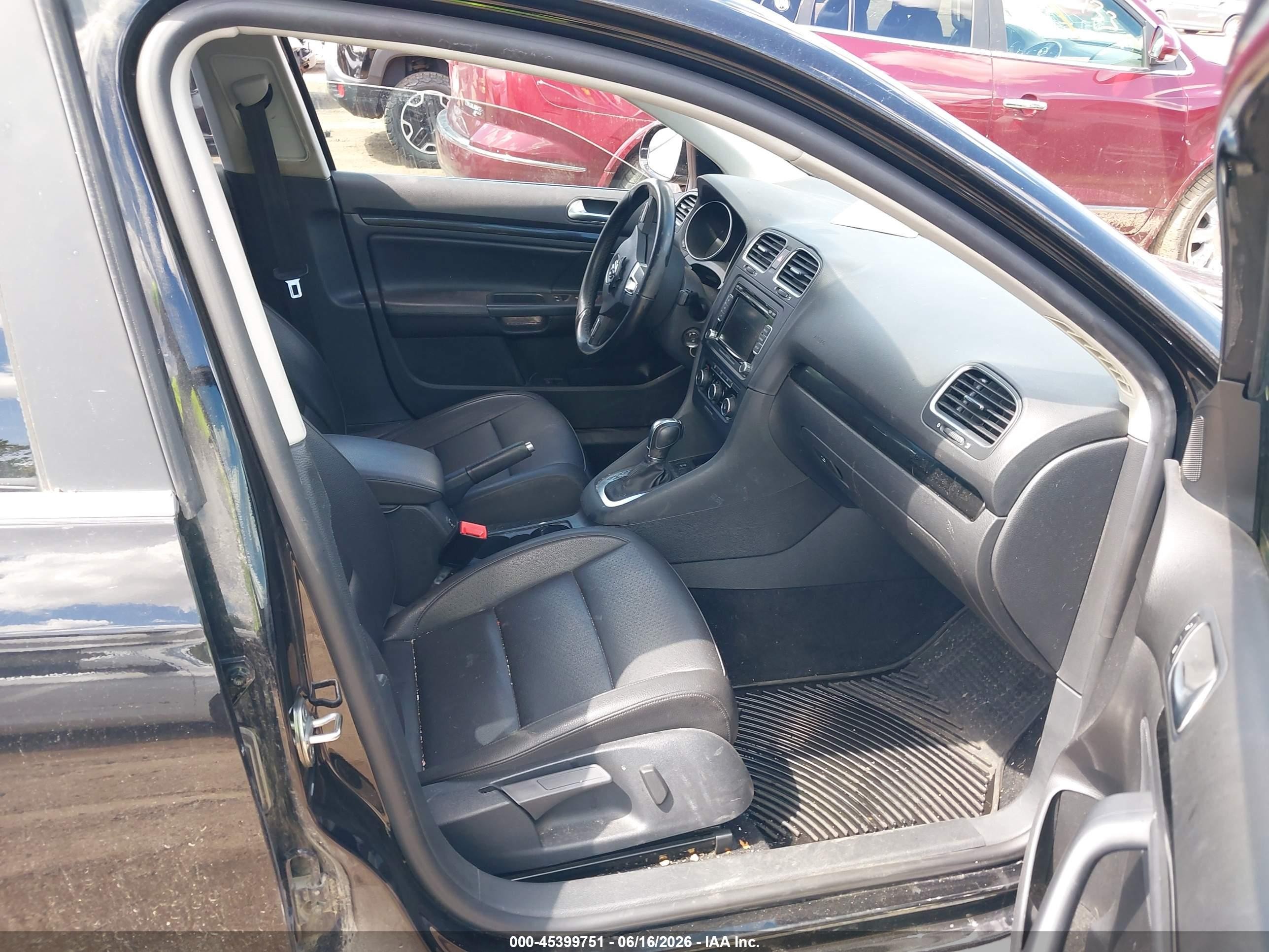 2014 Volkswagen Jetta Sportwagen 2.0l Tdi Black vin: 3VWPL7AJ7EM616222