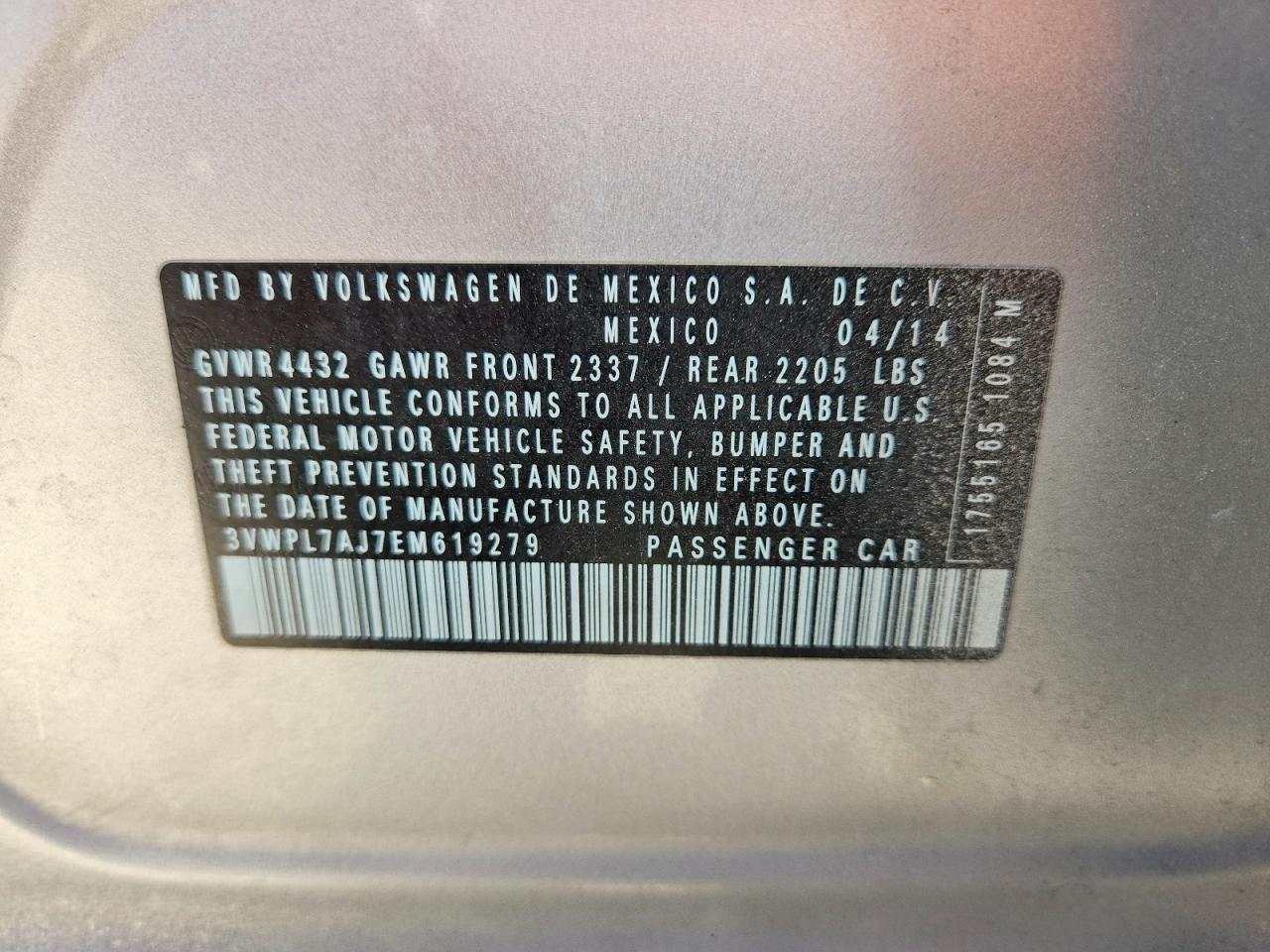 2014 Volkswagen Jetta Tdi Silver vin: 3VWPL7AJ7EM619279